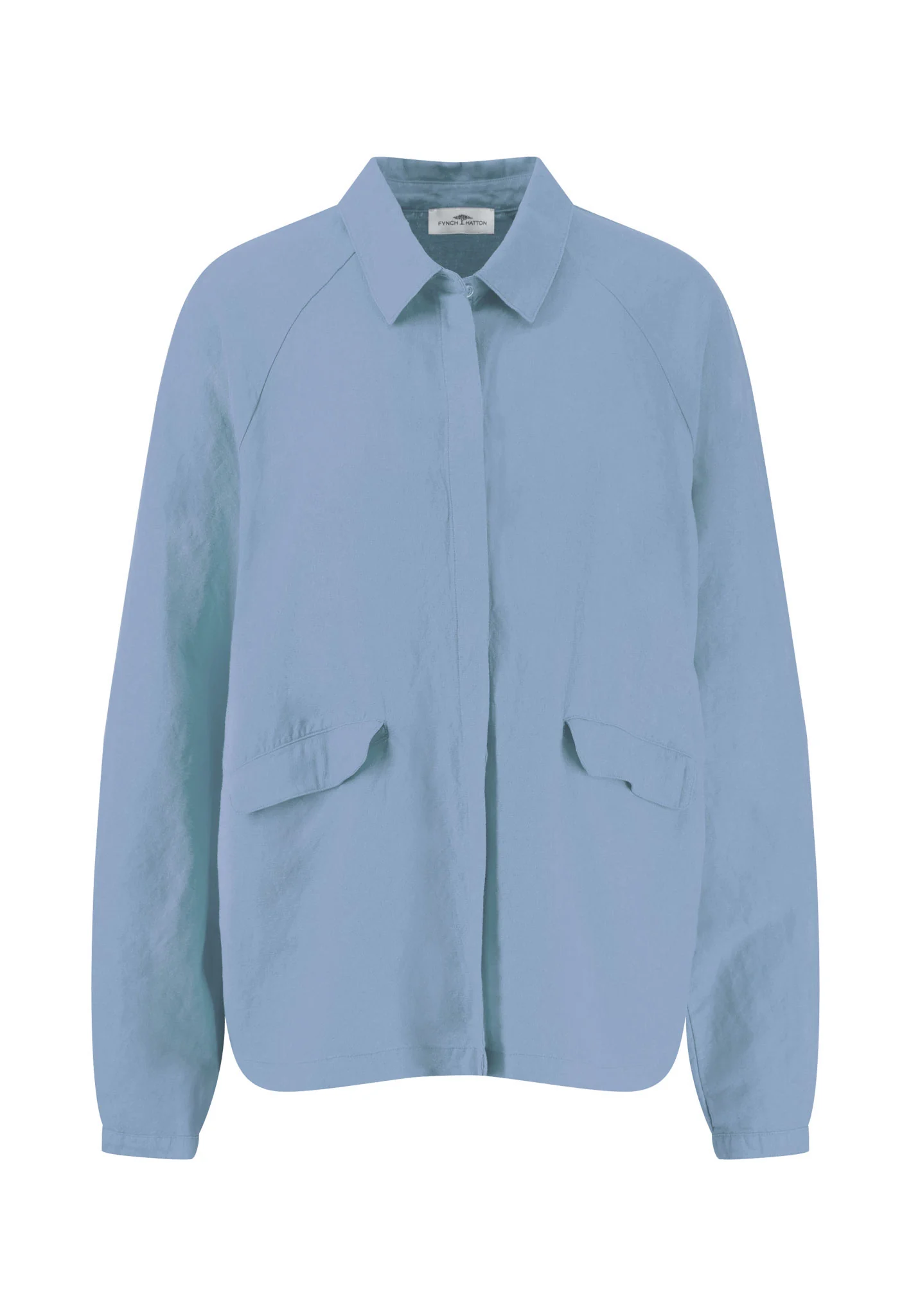 Jacke aus Leinen-Viskose-Mix mit aufgesetzten Taschen - Image 3