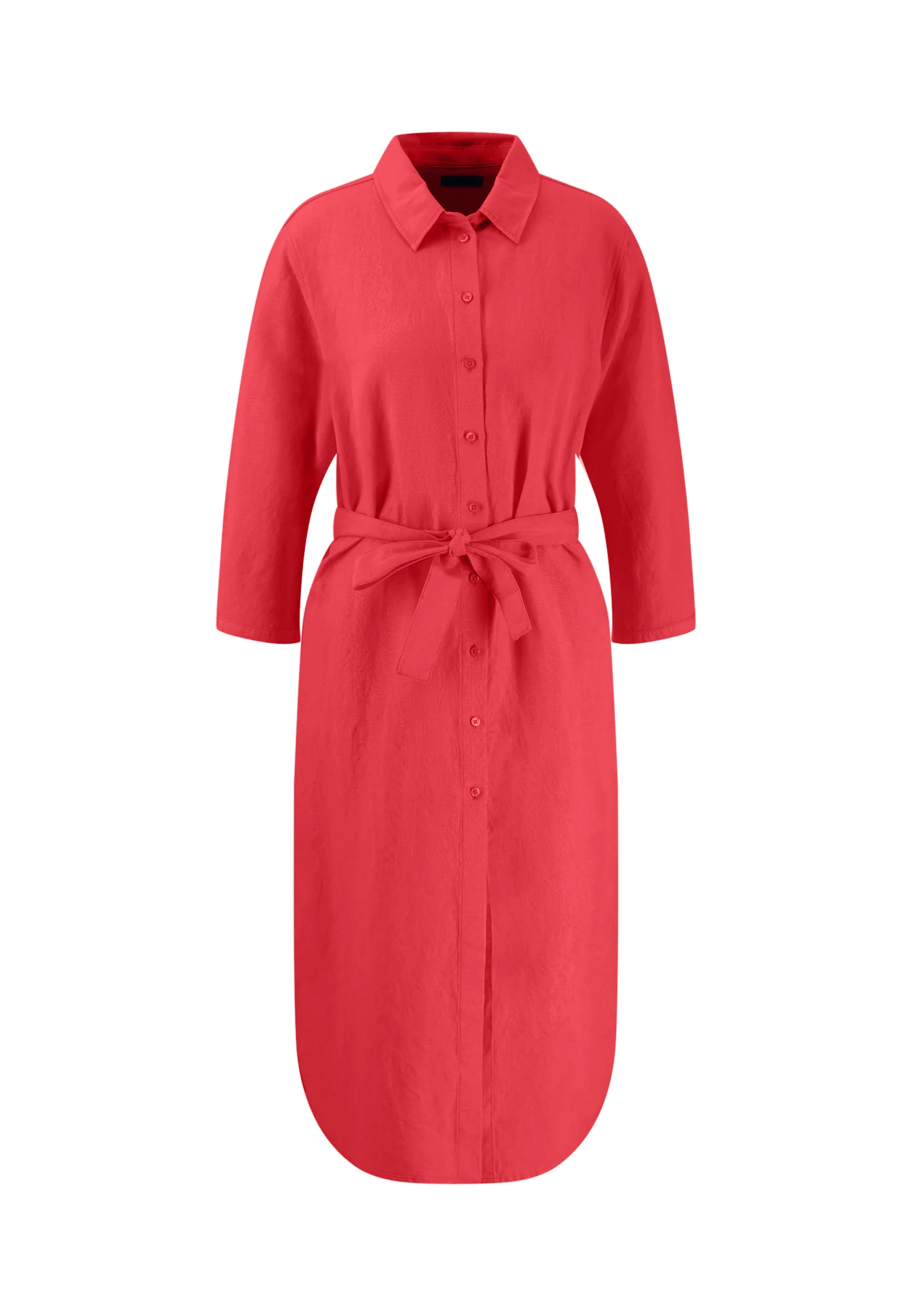 Kleid aus Leinen-Viskose-Mix mit Taillengürtel - Image 11