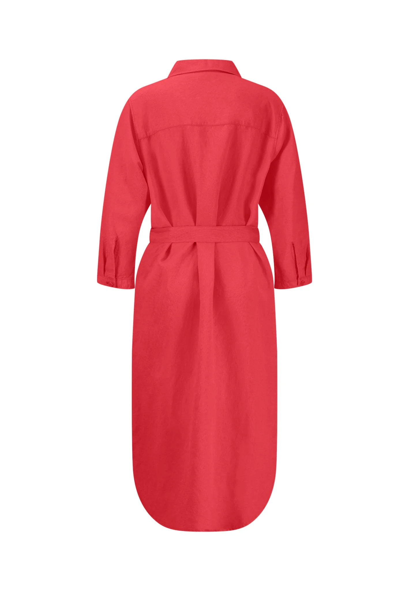 Kleid aus Leinen-Viskose-Mix mit Taillengürtel - Image 12