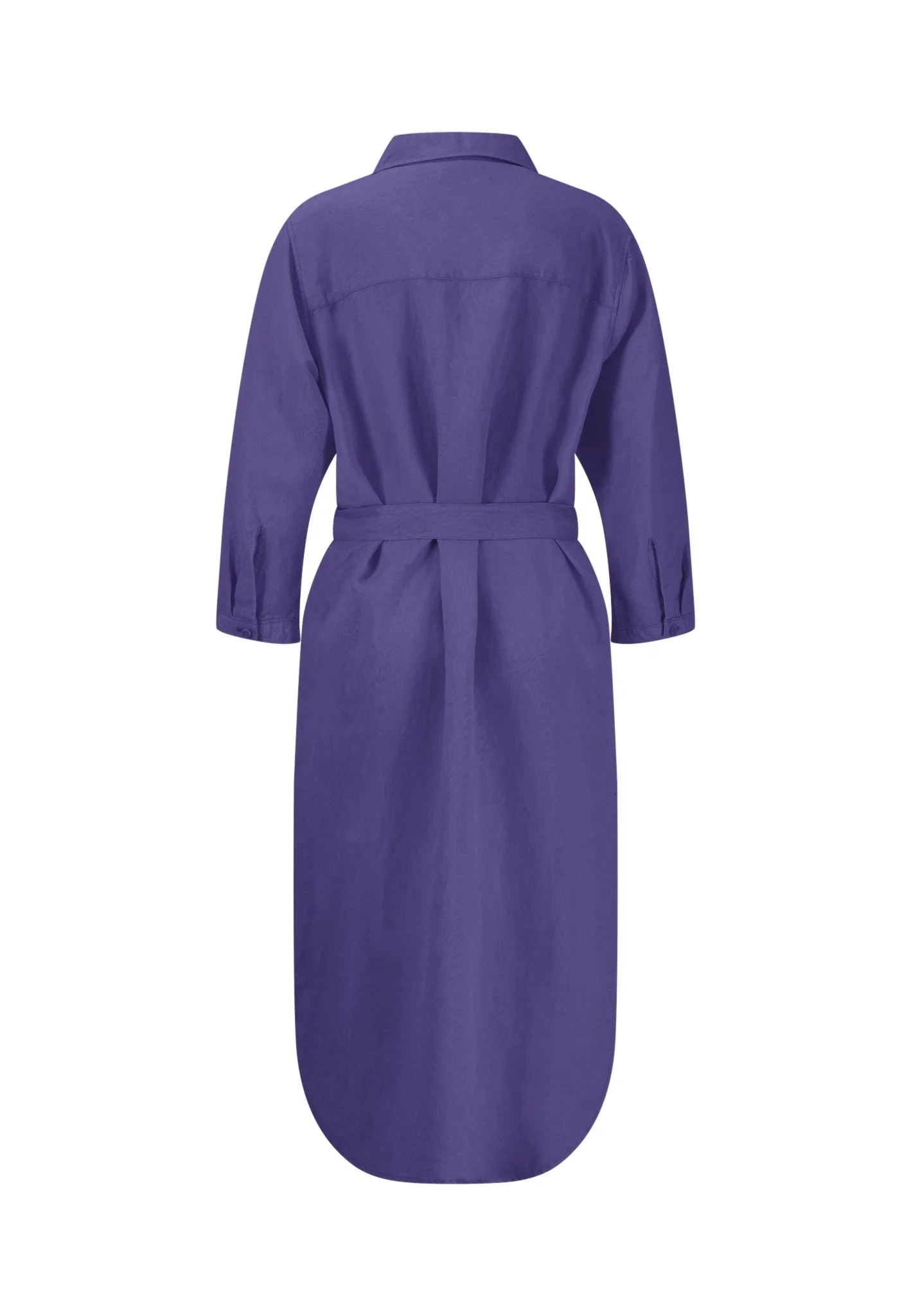 Kleid aus Leinen-Viskose-Mix mit Taillengürtel - Image 14