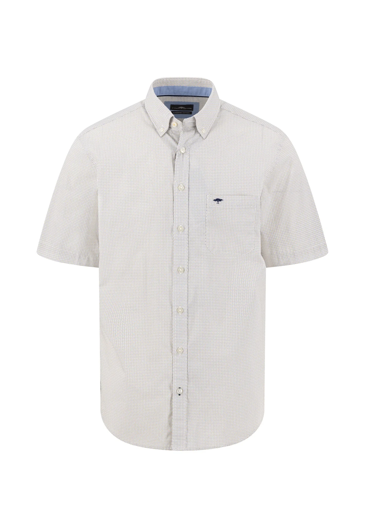 Kurzarmhemd aus Baumwolle mit Allover-Print und Button-Down-Kragen - Image 4