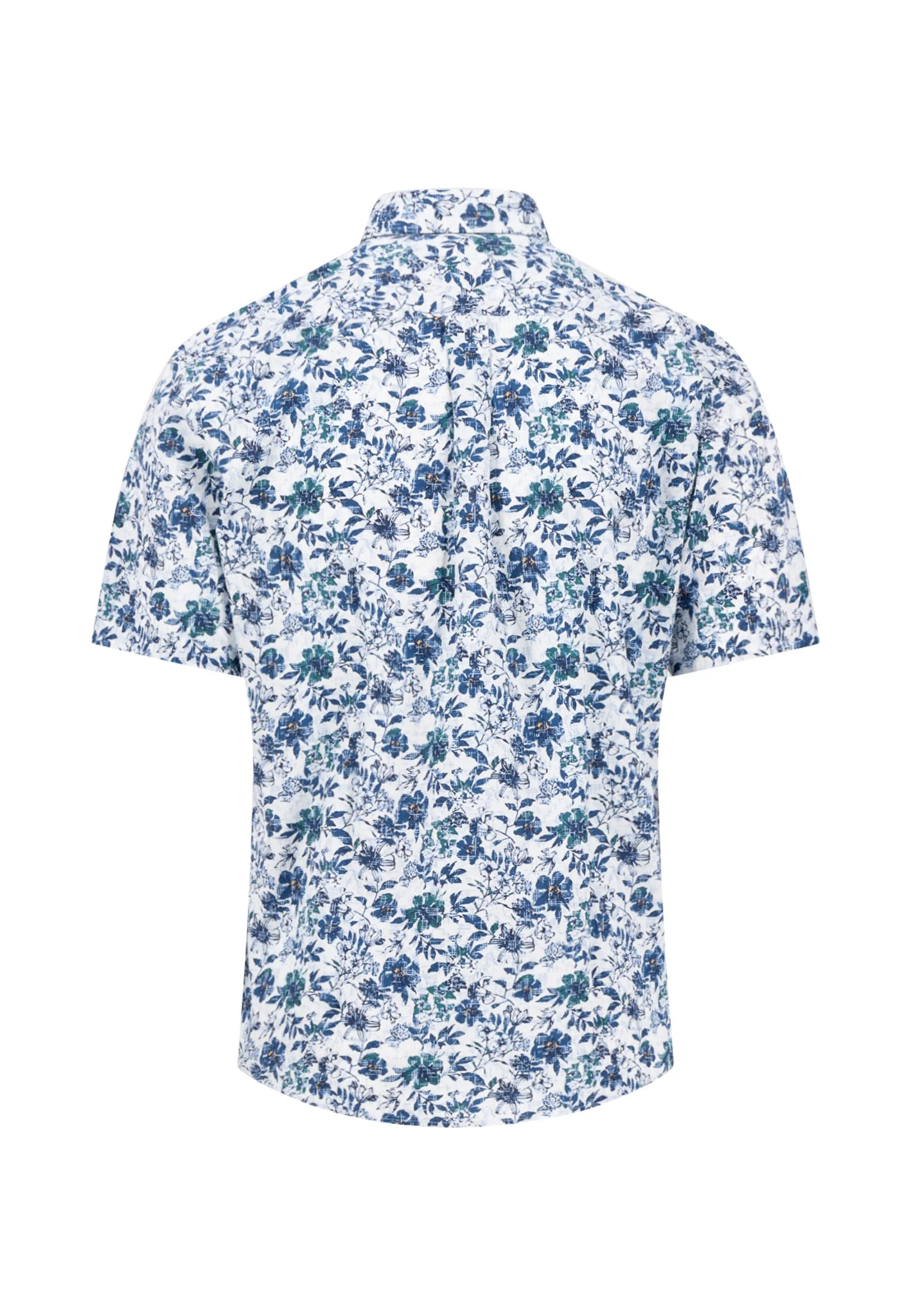 Kurzarmhemd aus Baumwolle mit Allover-Print und Button-Down-Kragen - Image 5