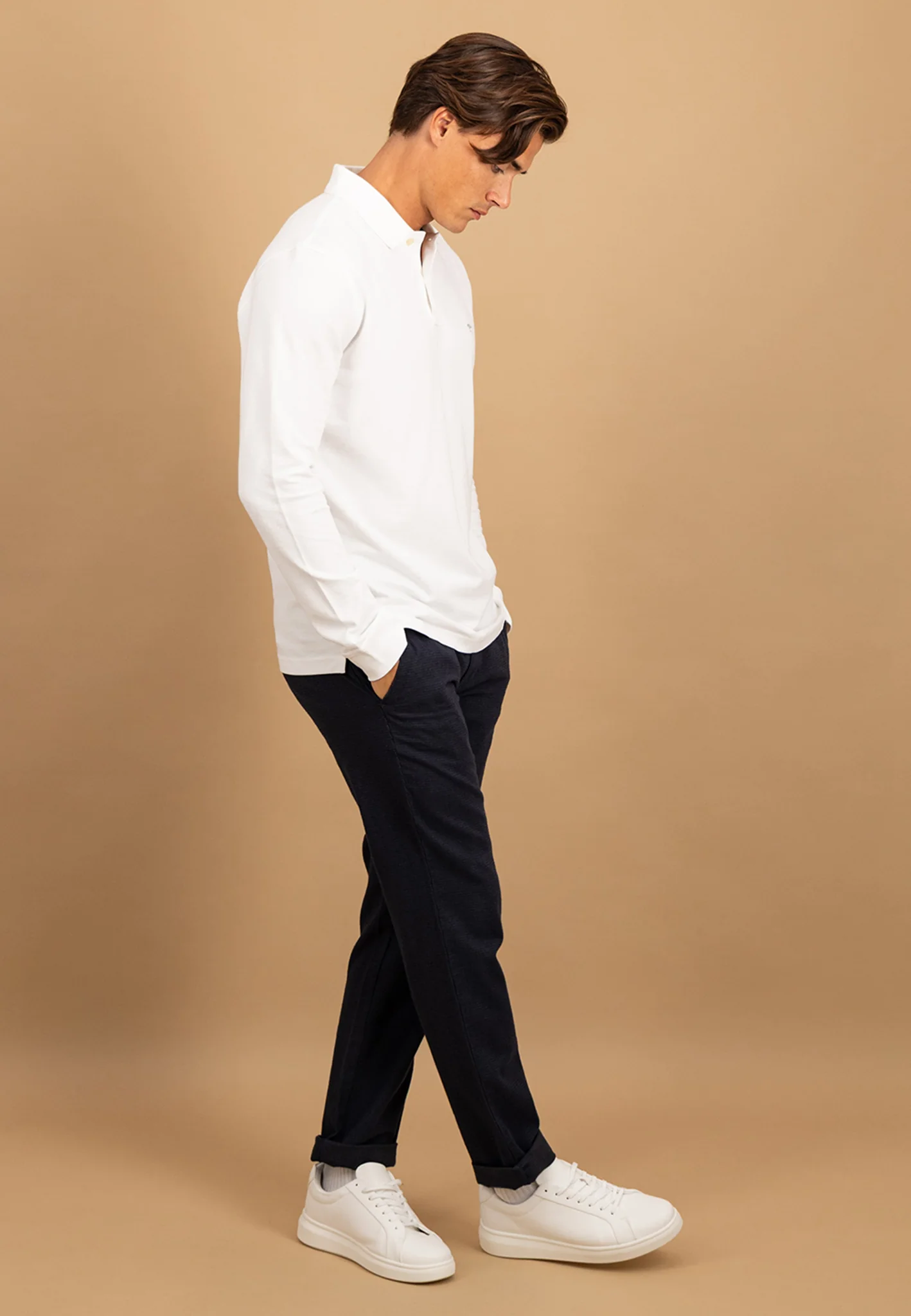 Langarm-Poloshirt aus Baumwolle - Image 23