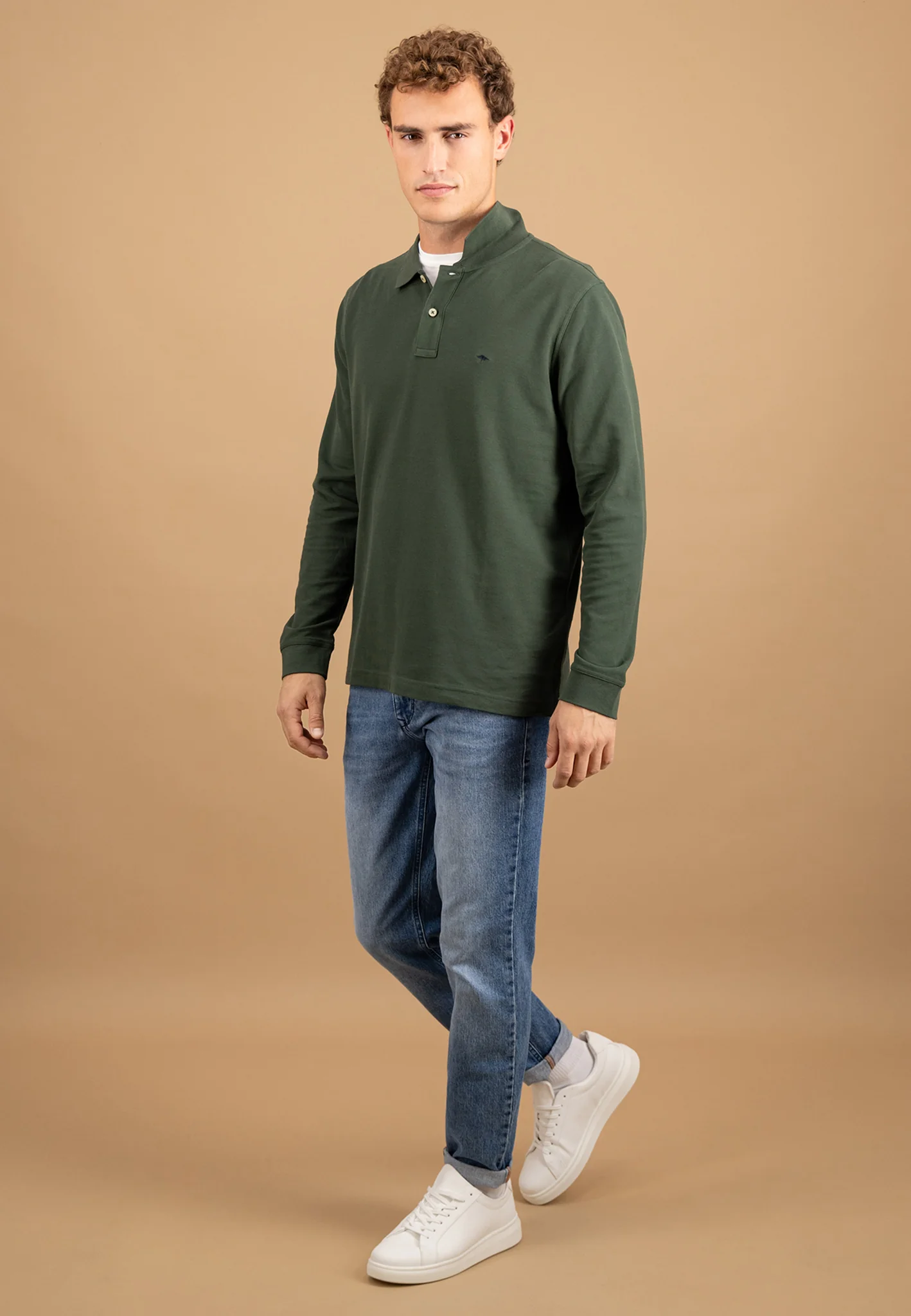 Langarm-Poloshirt aus Baumwolle - Image 4