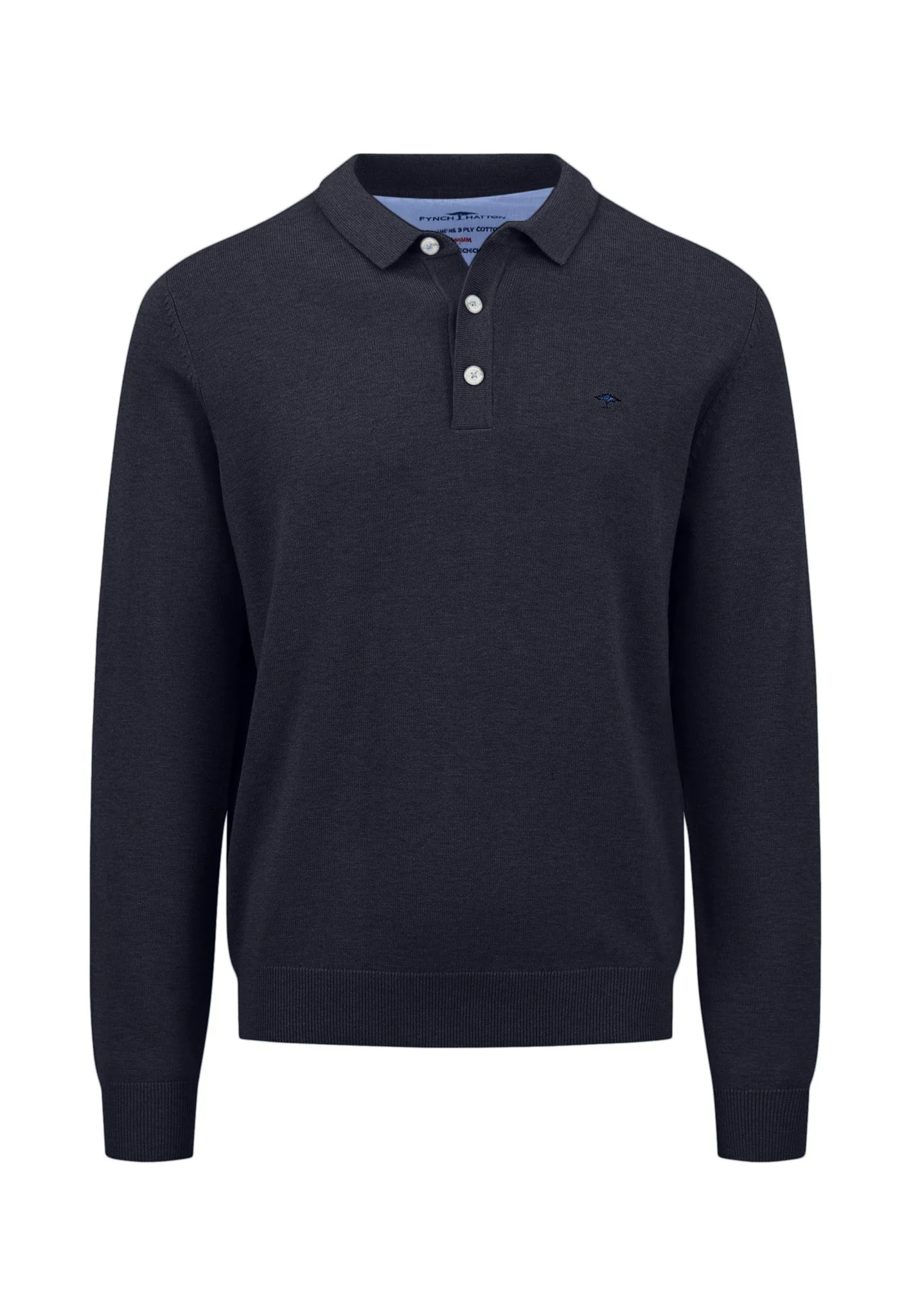 Langarm-Poloshirt aus Baumwolle mit Knopfleiste und Kragen - Image 4