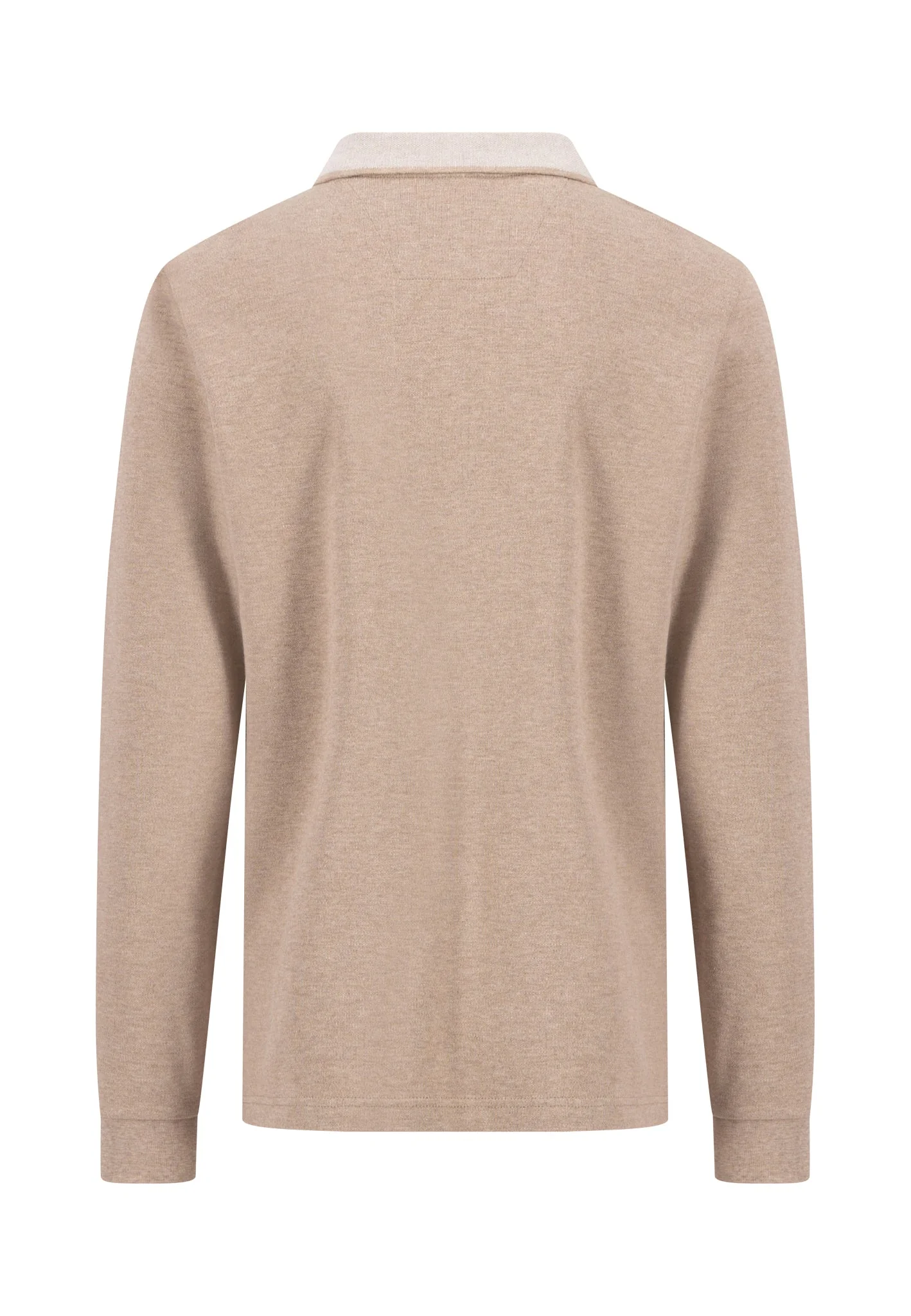 Langarm-Poloshirt aus Baumwolle mit Kontrastkragen - Image 4