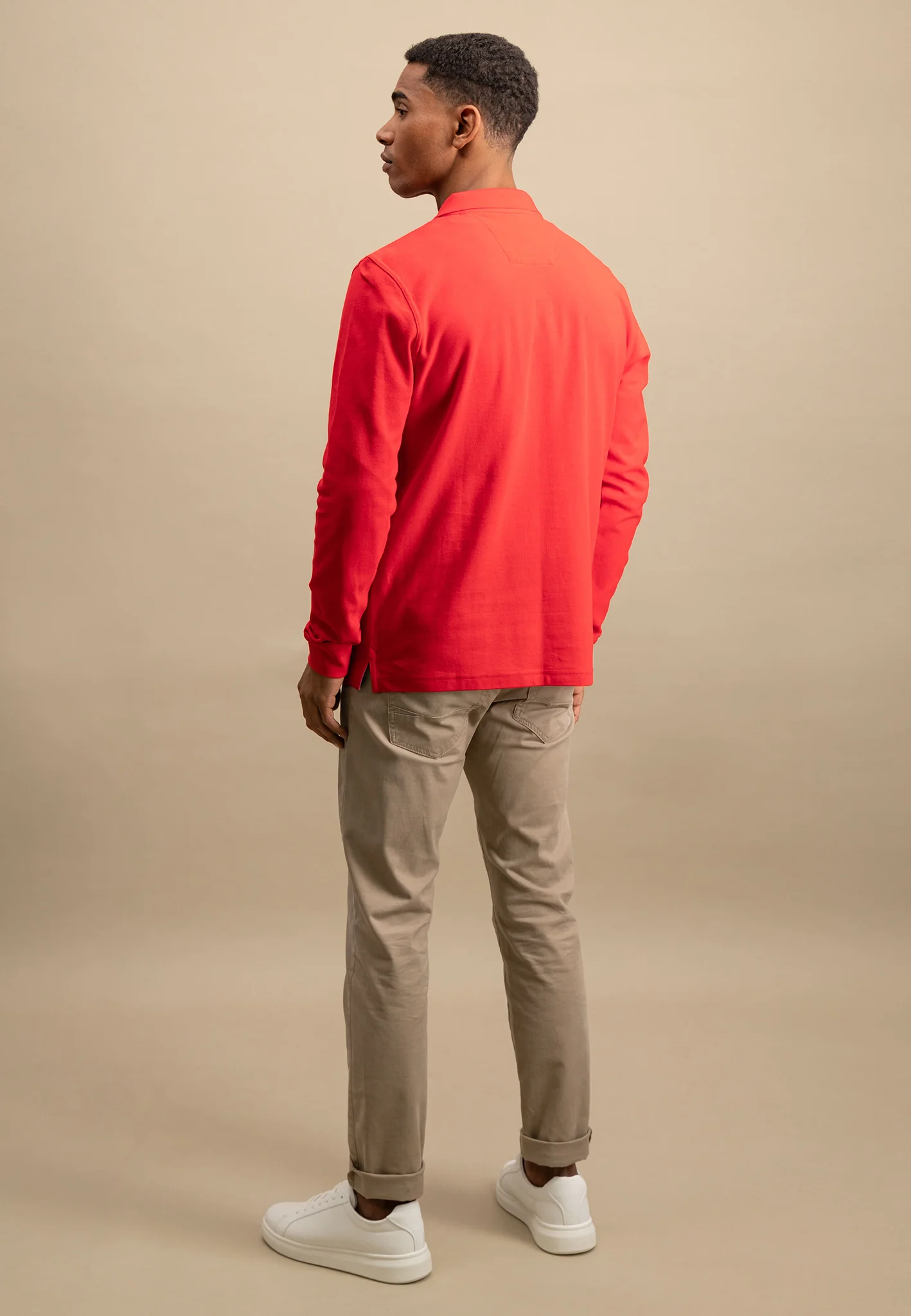 Langarm Poloshirt aus Baumwolle mit Logo Detail - Image 3