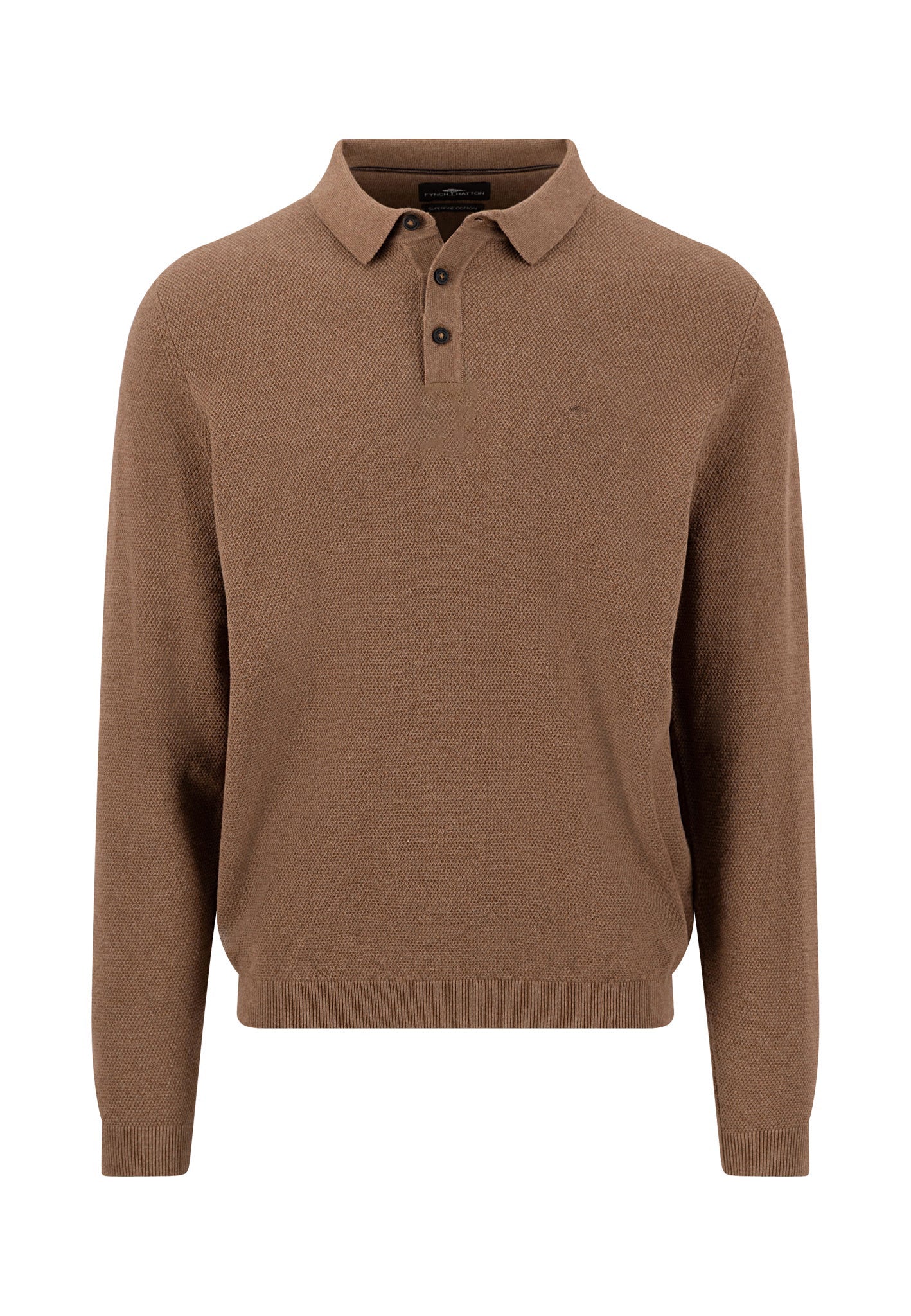 Langarm-Strick-Poloshirt aus Baumwolle mit Polokragen - Image 4