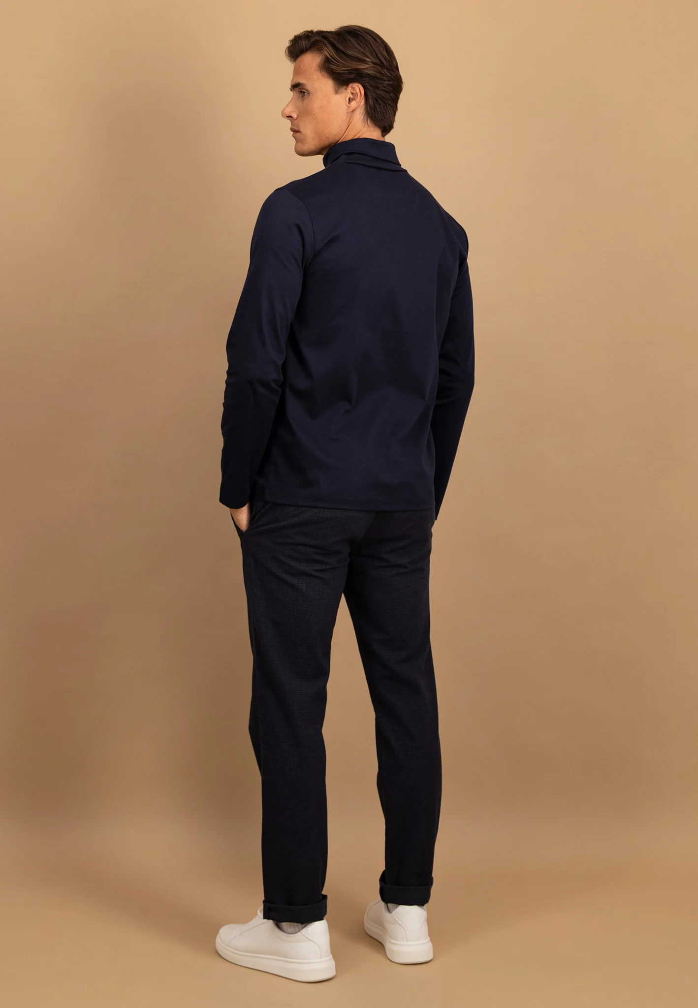Langarmshirt aus Baumwolle mit Stehkragen - Image 3