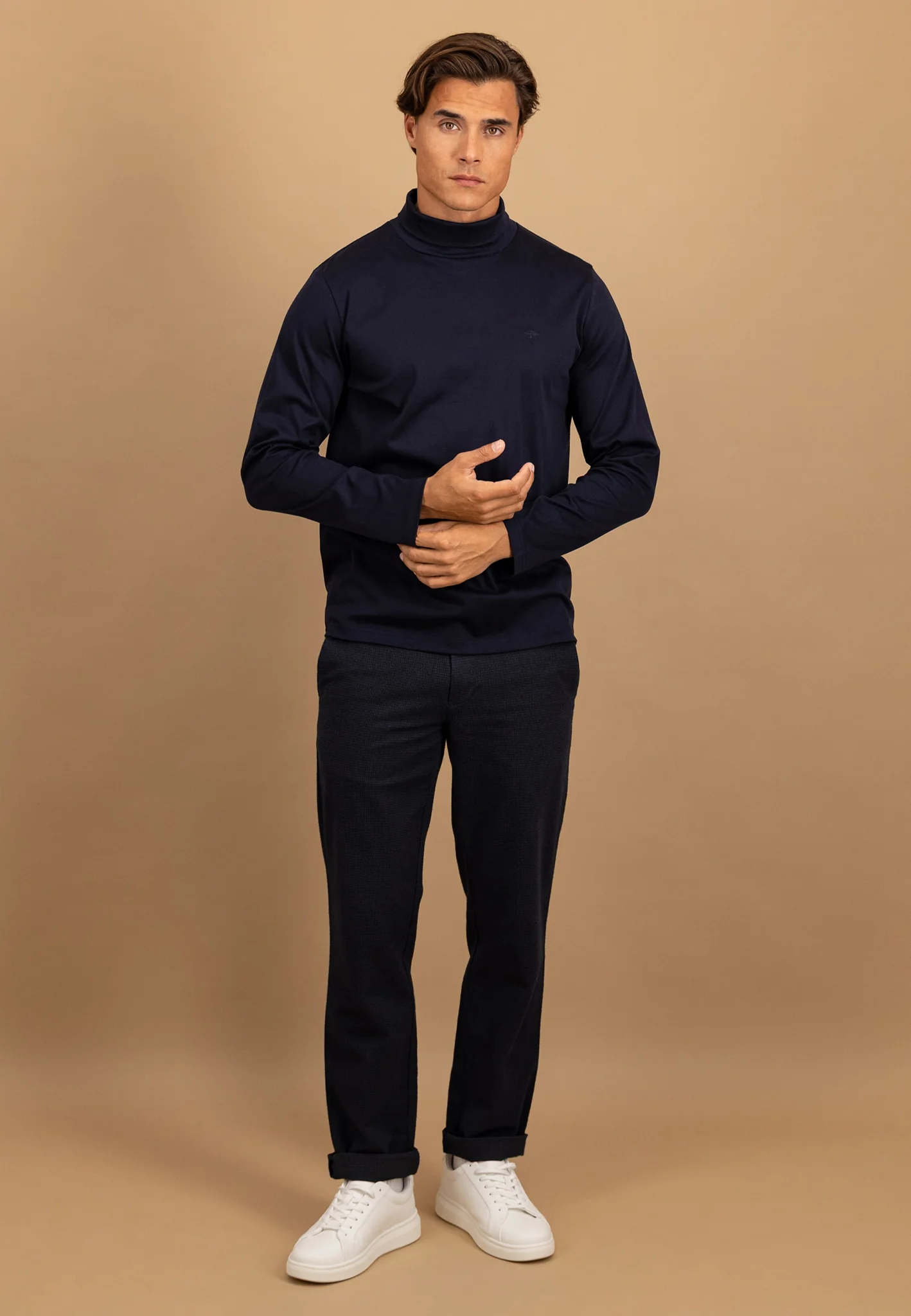 Langarmshirt aus Baumwolle mit Stehkragen - Image 4