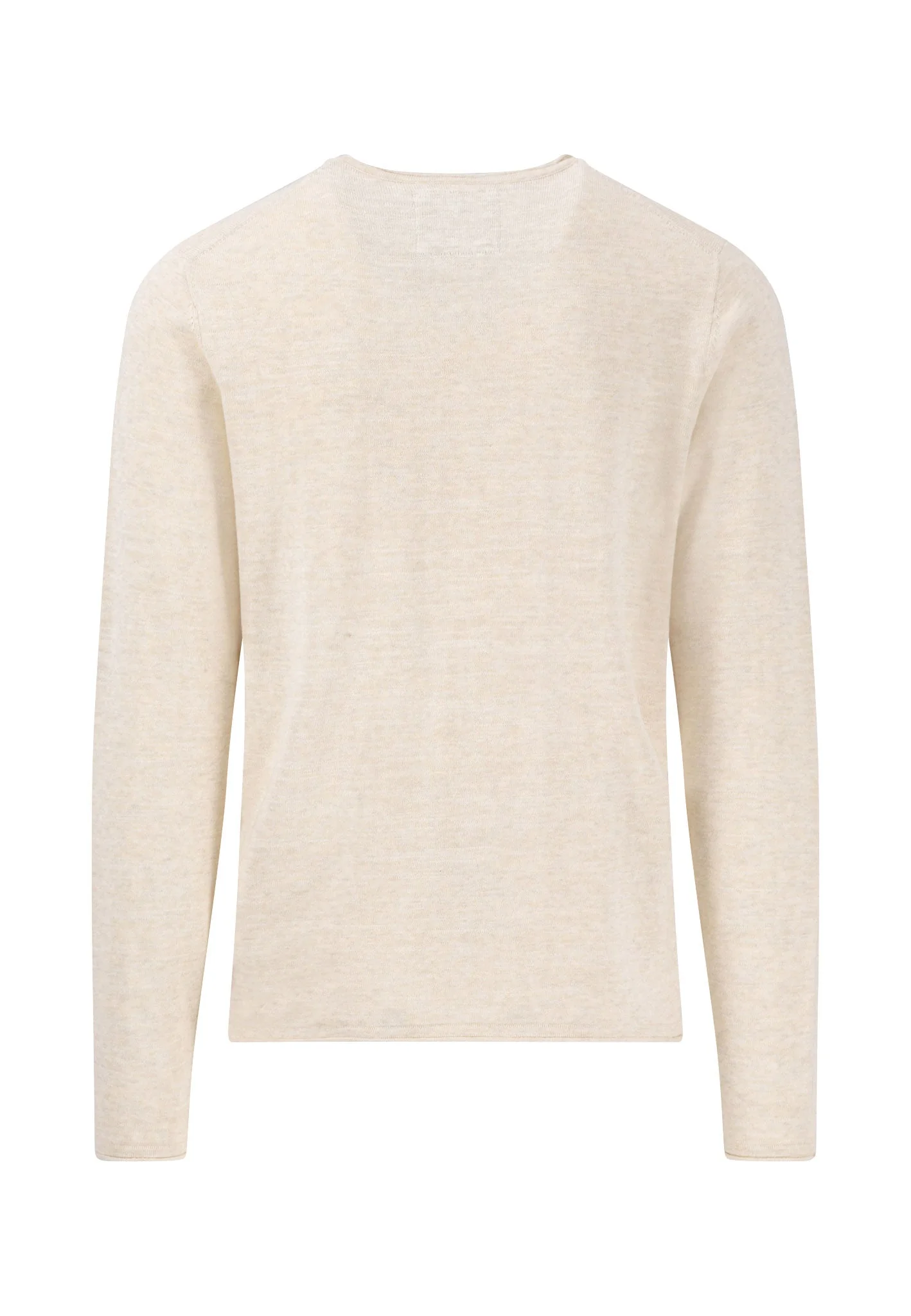 Melierter Strickpullover aus Baumwolle mit Rundhalsausschnitt - Image 2