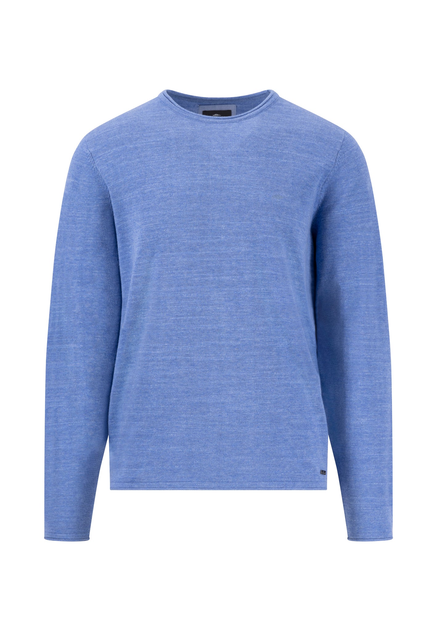 Melierter Strickpullover aus Baumwolle mit Rundhalsausschnitt - Image 3