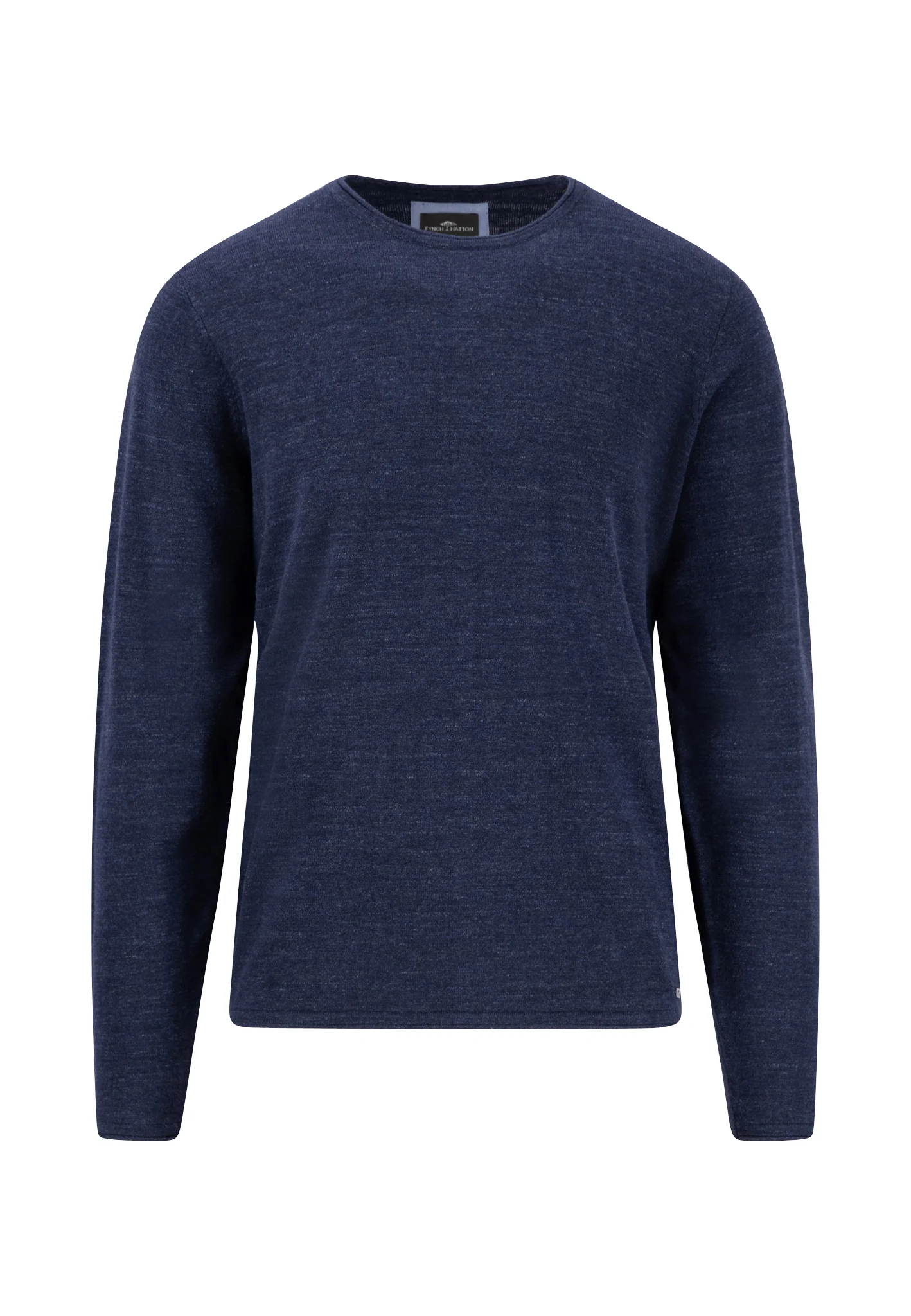 Melierter Strickpullover aus Baumwolle mit Rundhalsausschnitt - Image 5