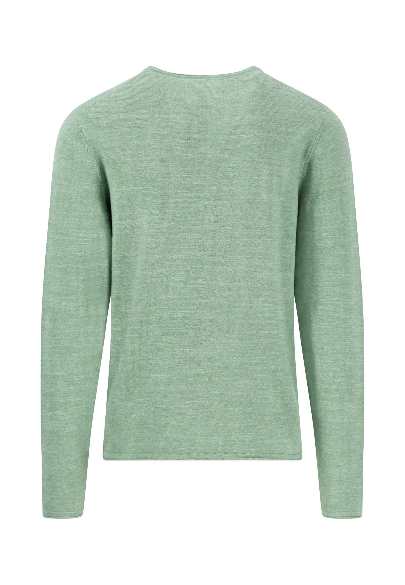 Melierter Strickpullover aus Baumwolle mit Rundhalsausschnitt - Image 8