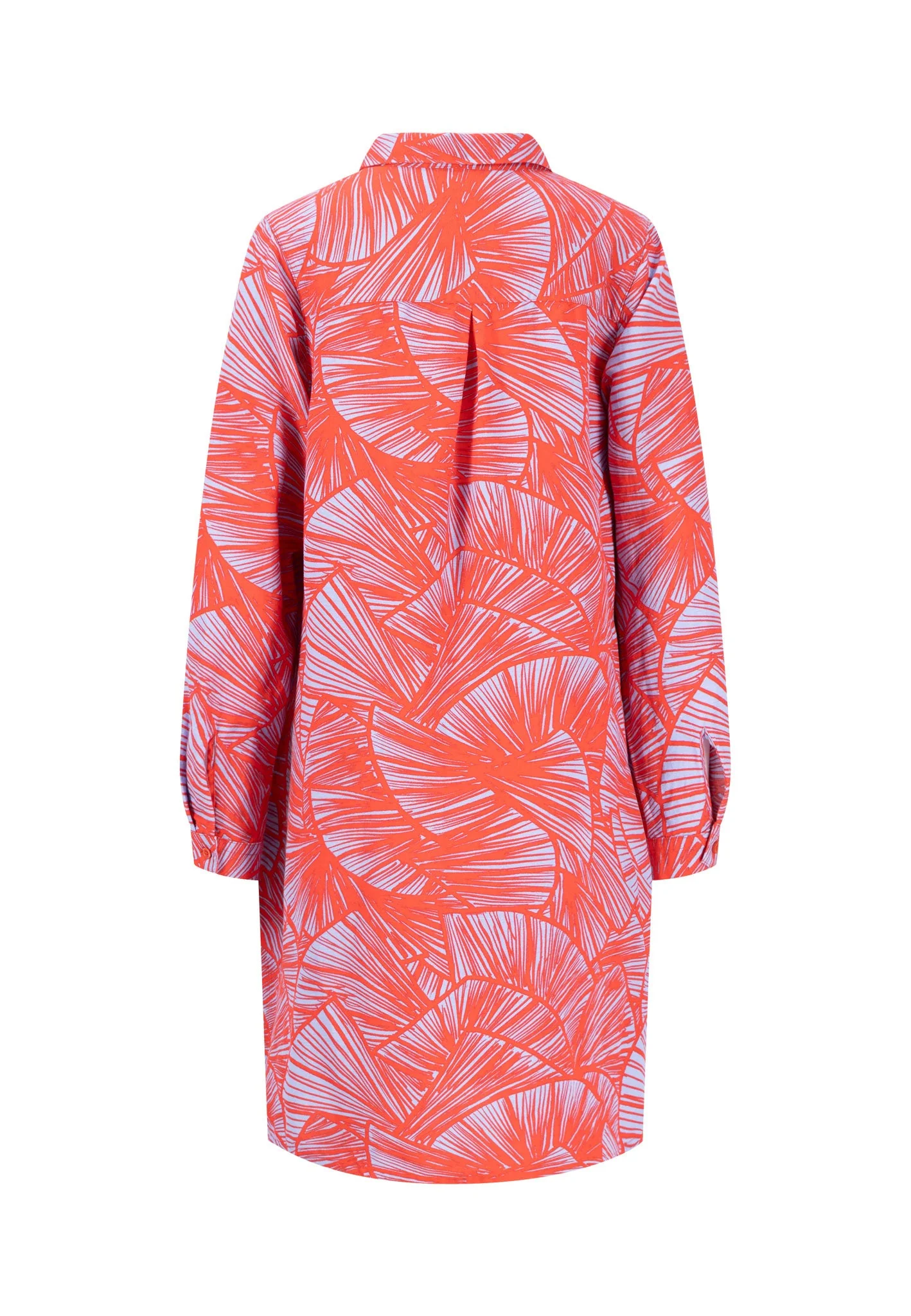 Midikleid aus Leinenmix mit Kentkragen - Image 8