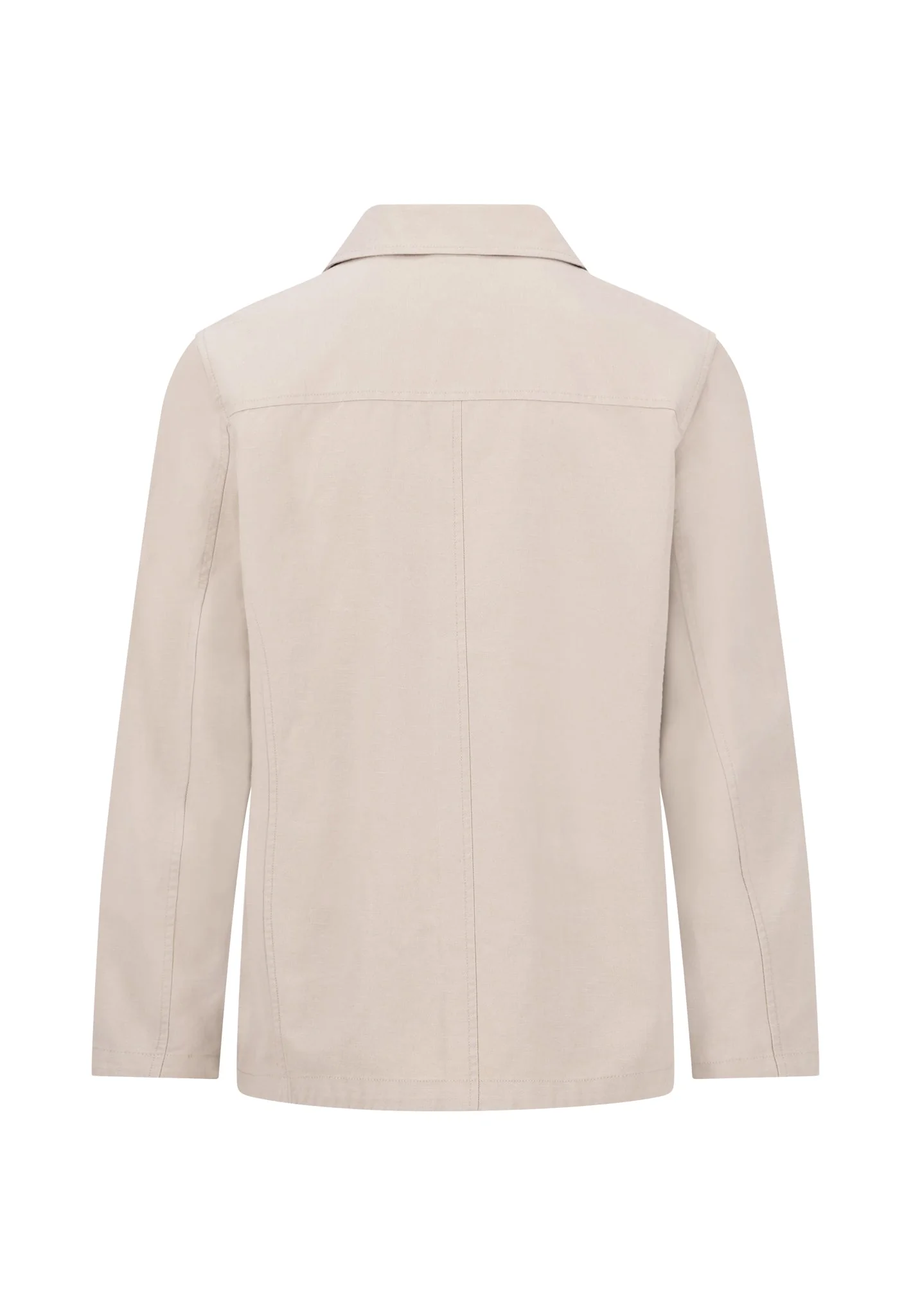 Overshirt aus Baumwoll-Leinen-Mix mit Knopfleiste und Taschen - Image 5