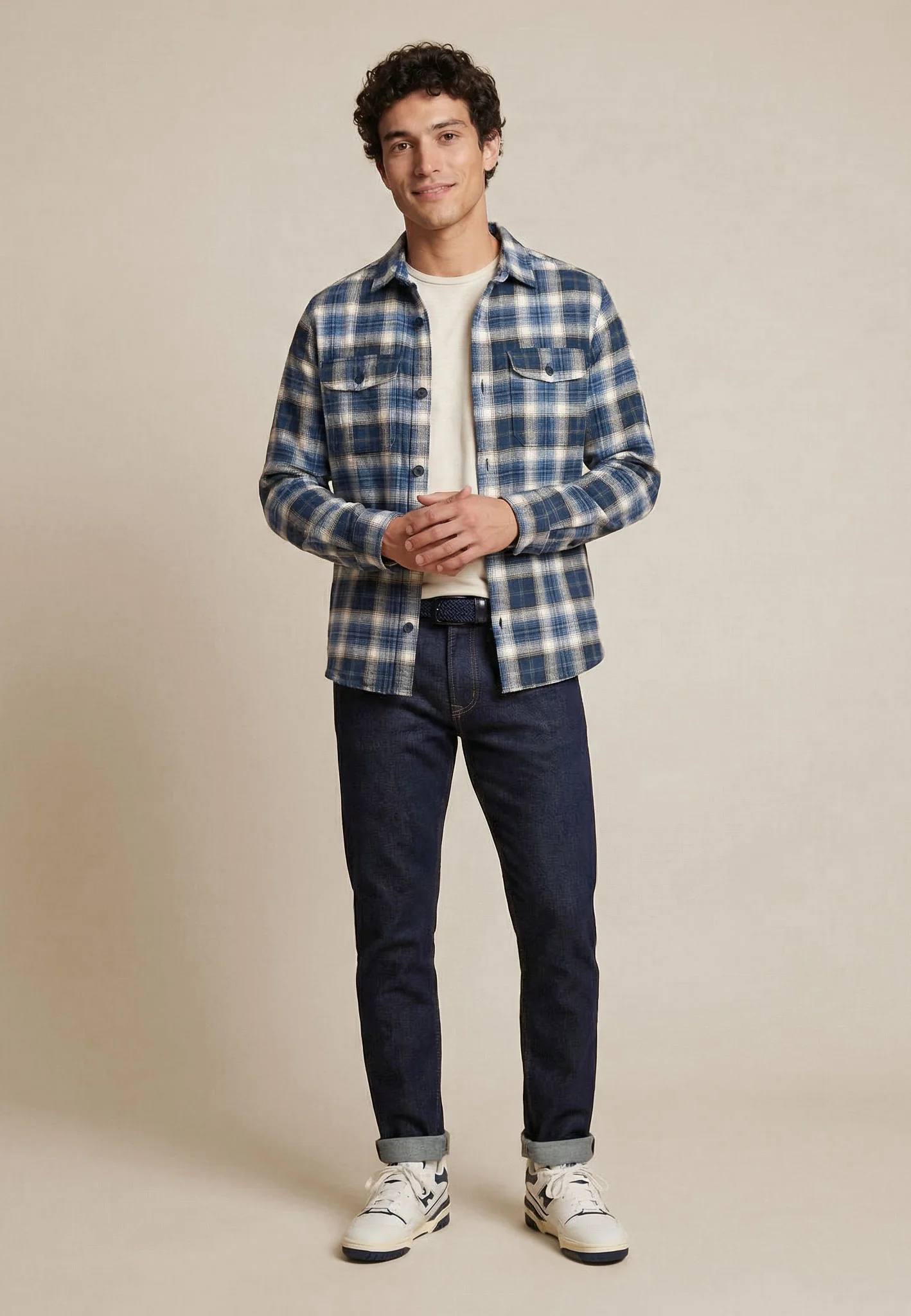 Overshirt aus Baumwolle mit Karomuster und Brusttaschen - Image 3