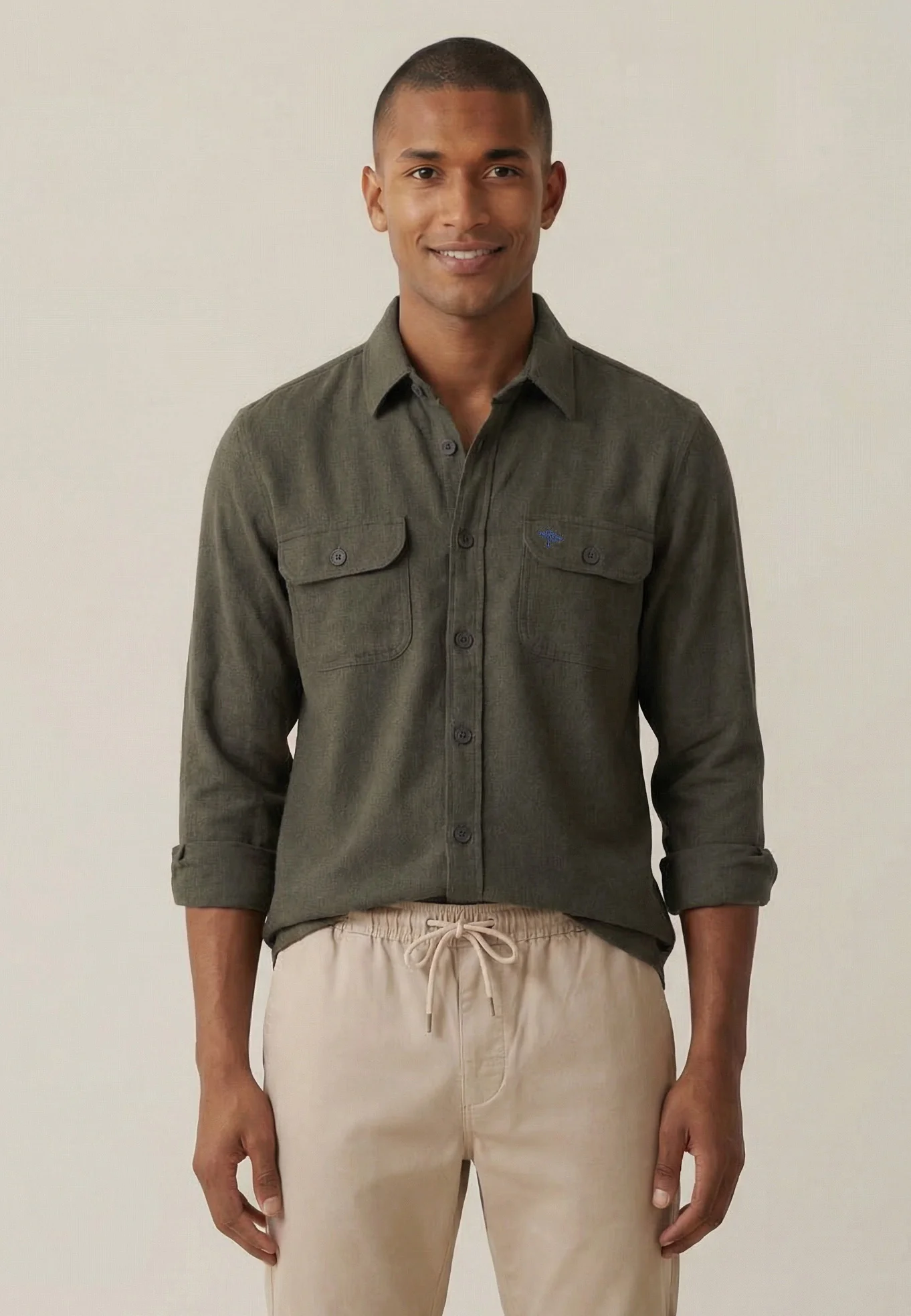 Overshirt aus Leinen mit aufgesetzten Brusttaschen - Image 6