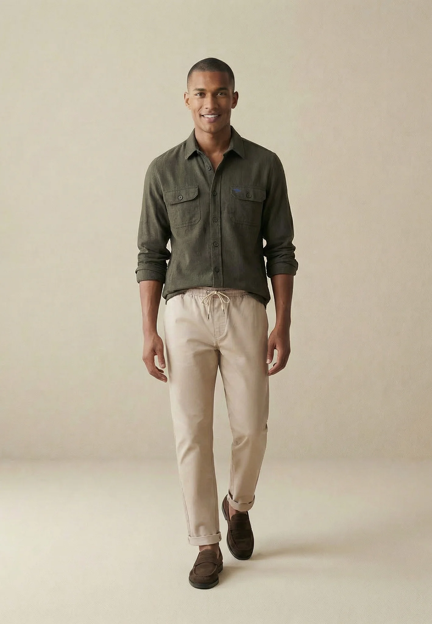 Overshirt aus Leinen mit aufgesetzten Brusttaschen - Image 8