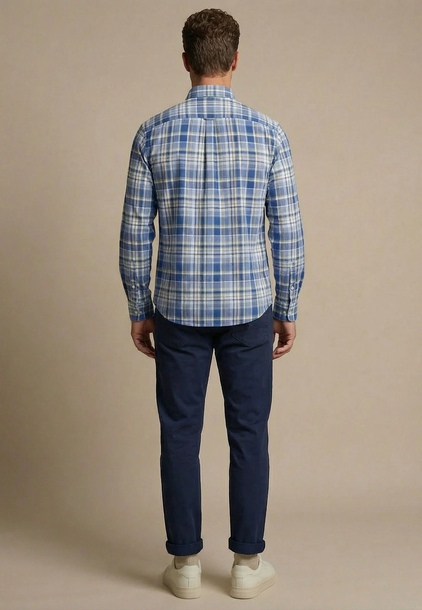 Oxfordhemd aus Baumwolle mit Karomuster und Button-Down-Kragen - Image 3