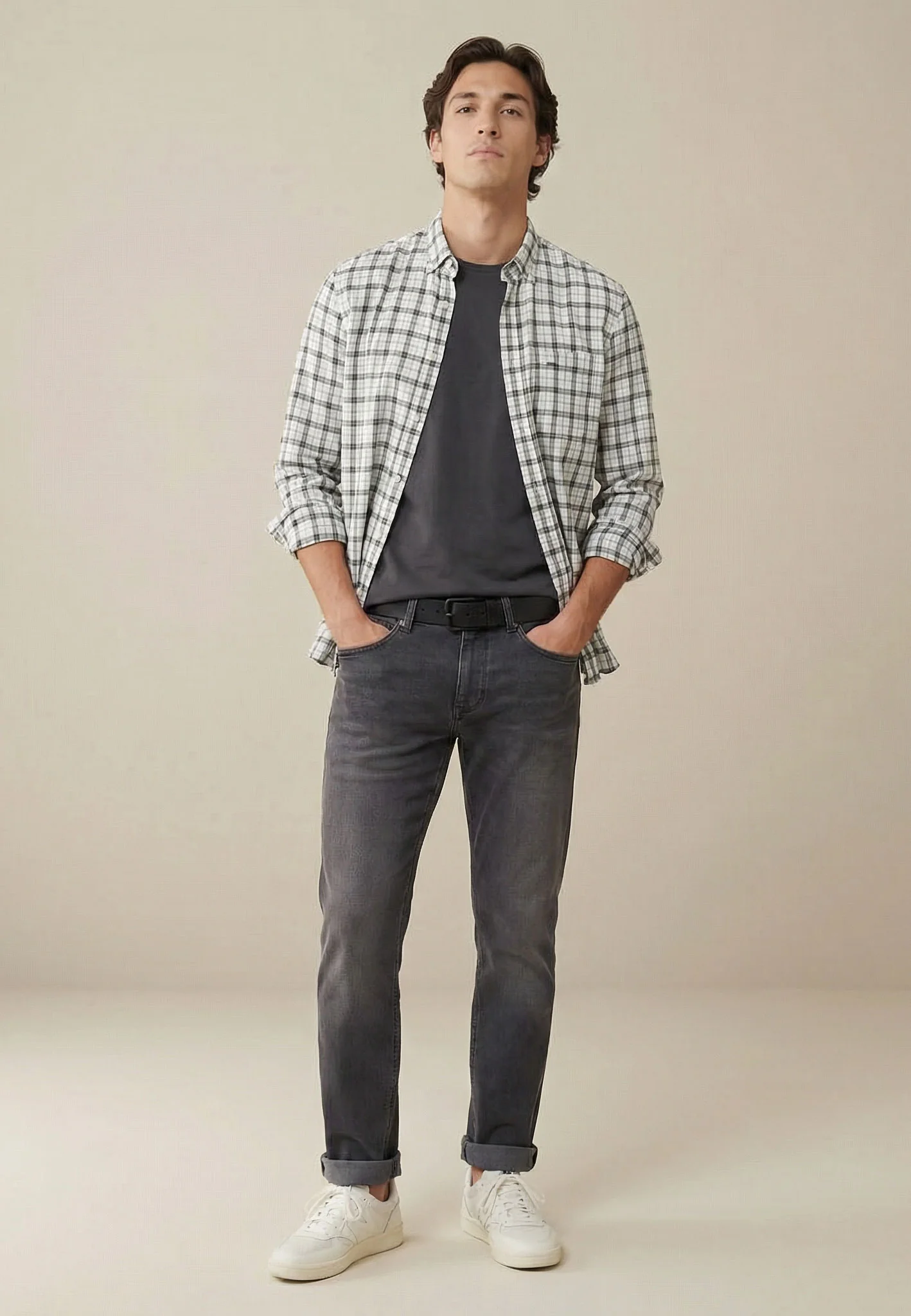 Oxfordhemd aus Baumwolle mit Karomuster und Button-Down-Kragen - Image 2