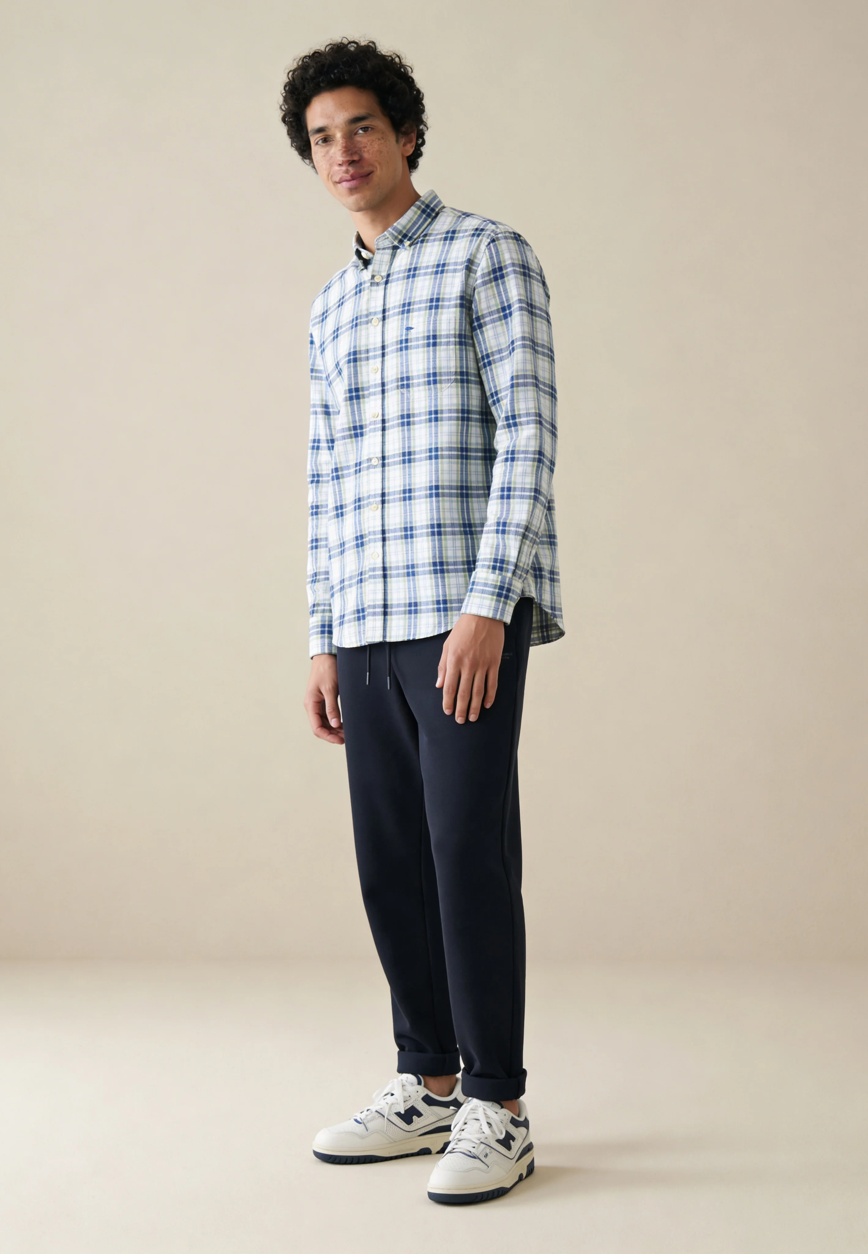 Oxfordhemd aus Baumwolle mit Karomuster und Button-Down-Kragen - Image 2