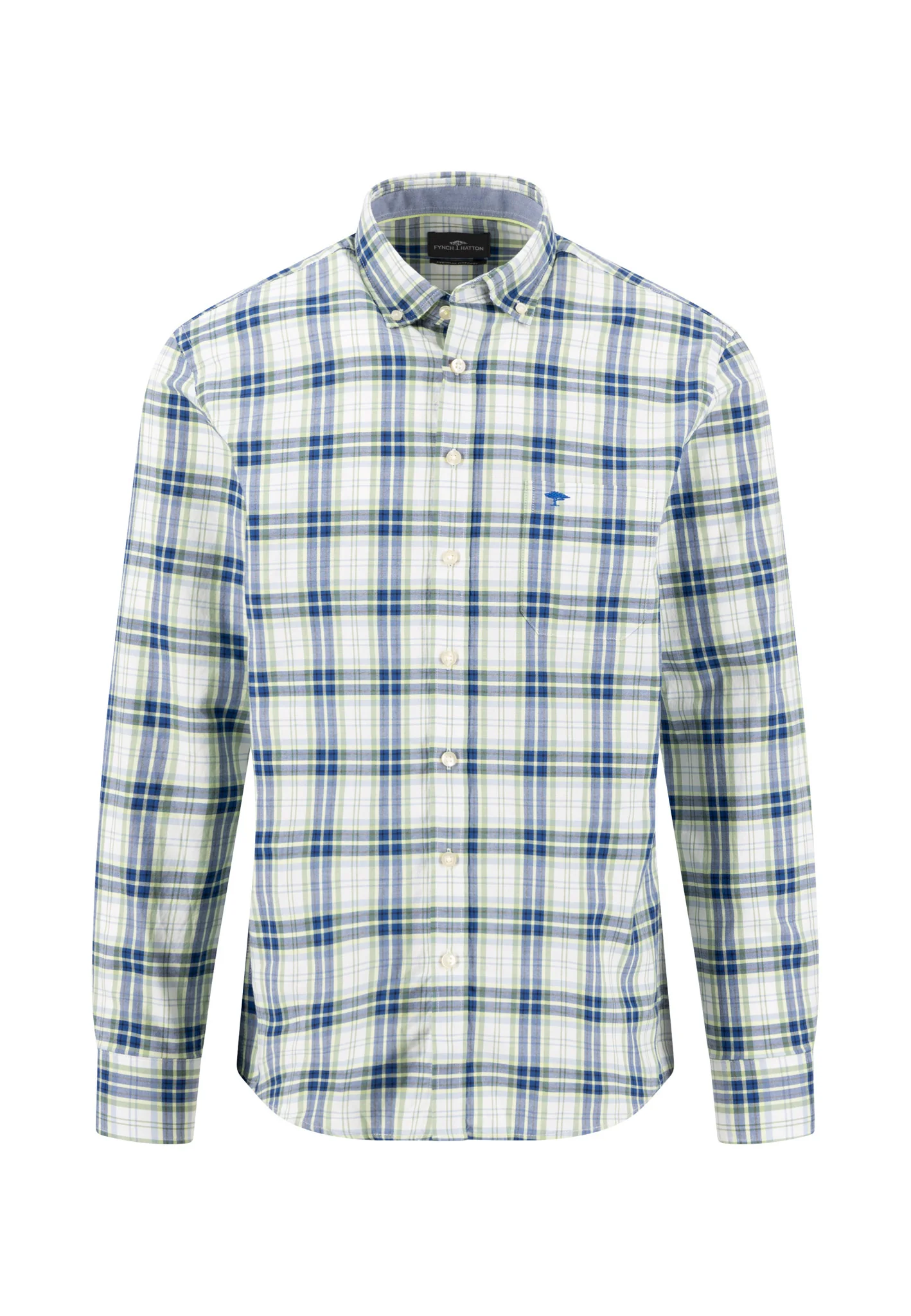 Oxfordhemd aus Baumwolle mit Karomuster und Button-Down-Kragen - Image 4