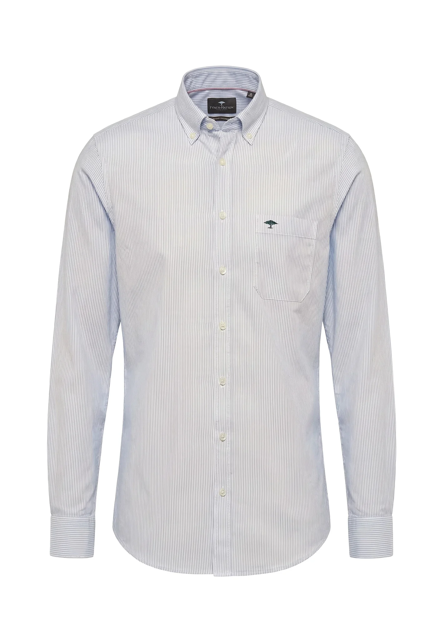 Oxfordhemd aus Baumwolle mit Streifenmuster und Button-Down-Kragen - Image 3