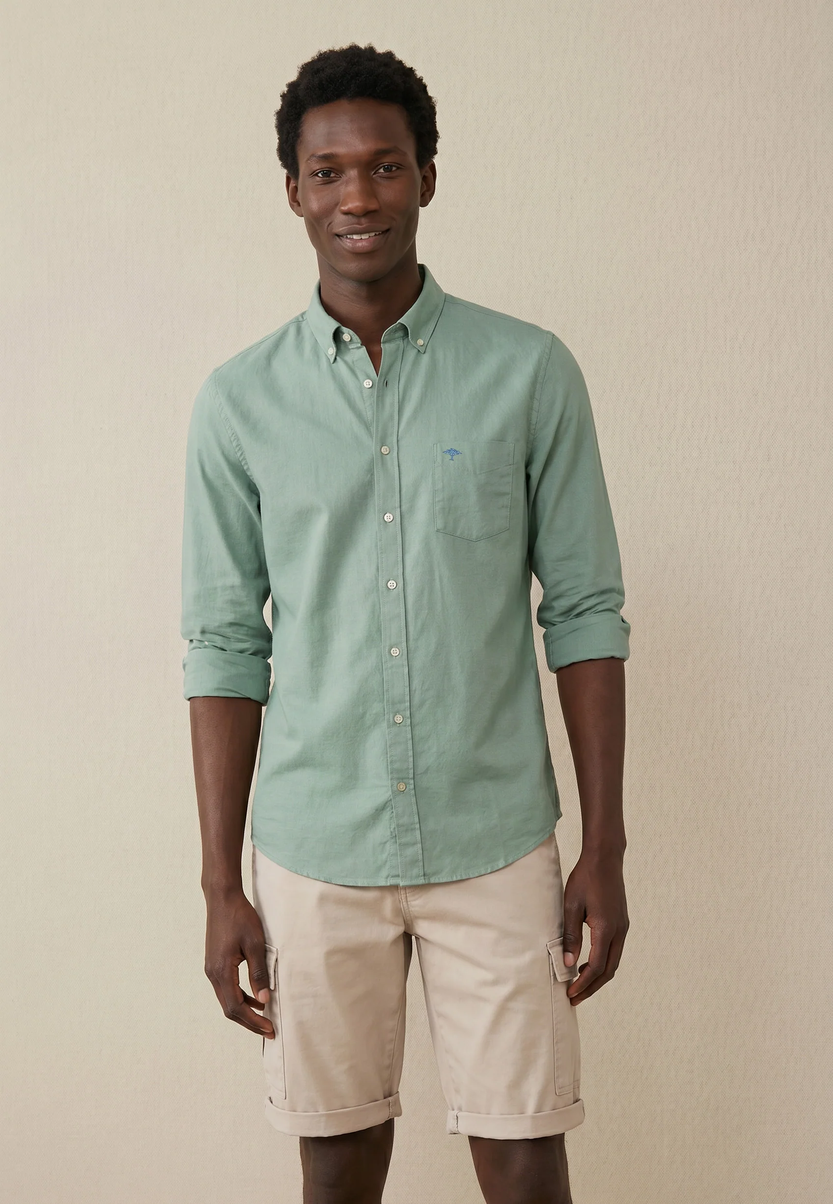 Oxfordhemd aus Baumwolle mit Struktur und Button-Down-Kragen - Image 13
