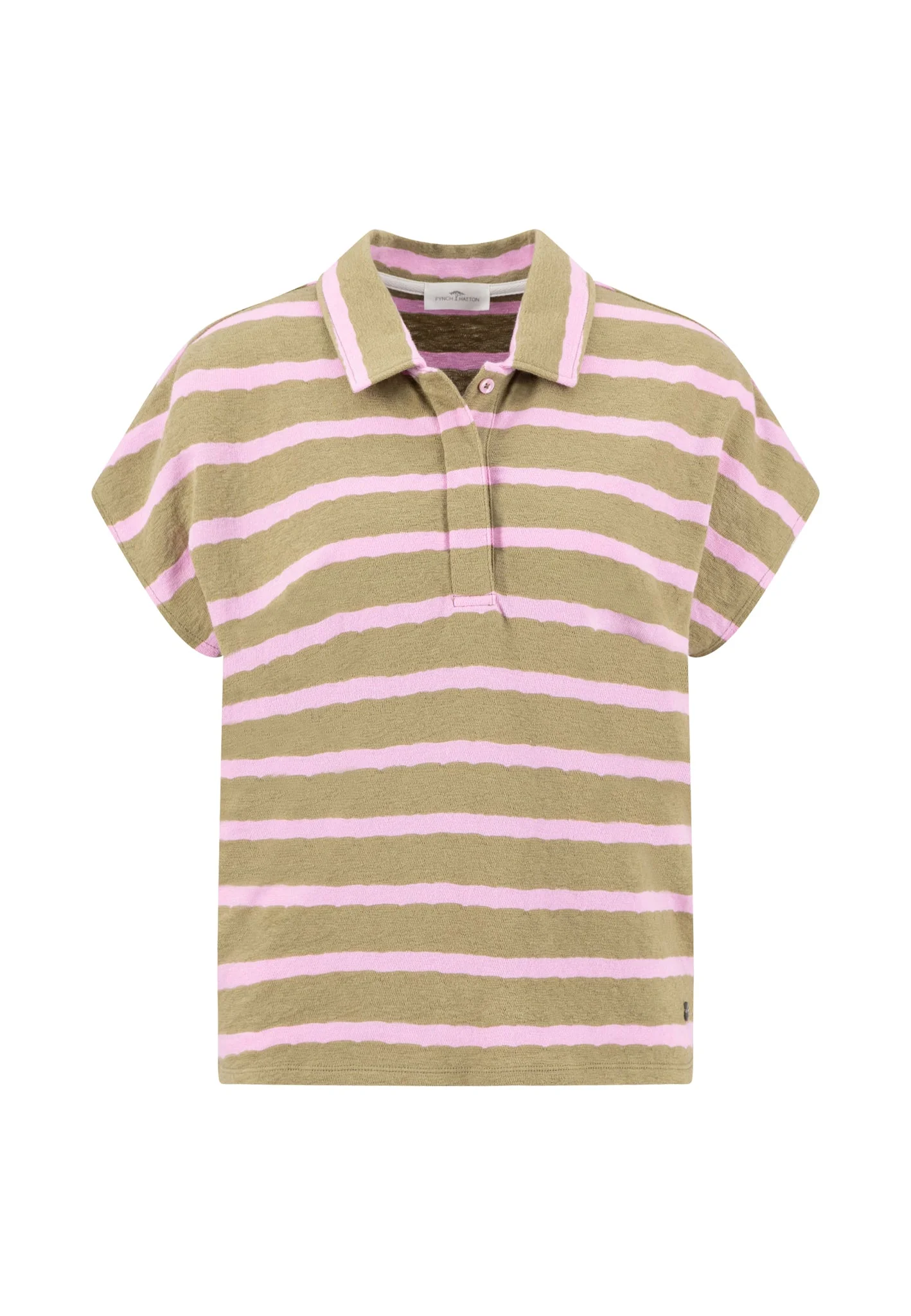 Poloshirt aus Baumwolle in Frottee-Optik mit Streifenmuster - Image 6