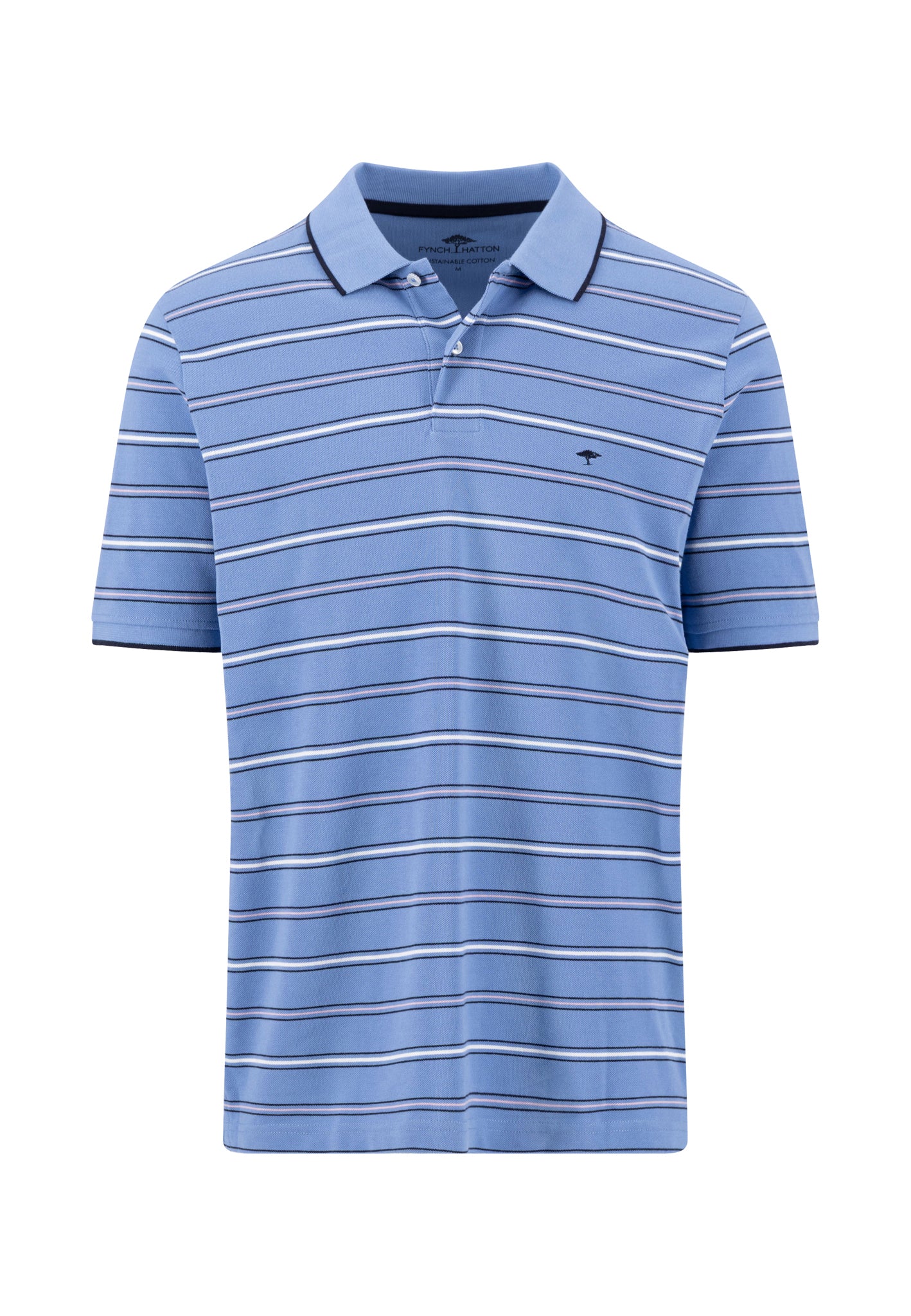 Poloshirt aus Baumwolle in Streifenoptik