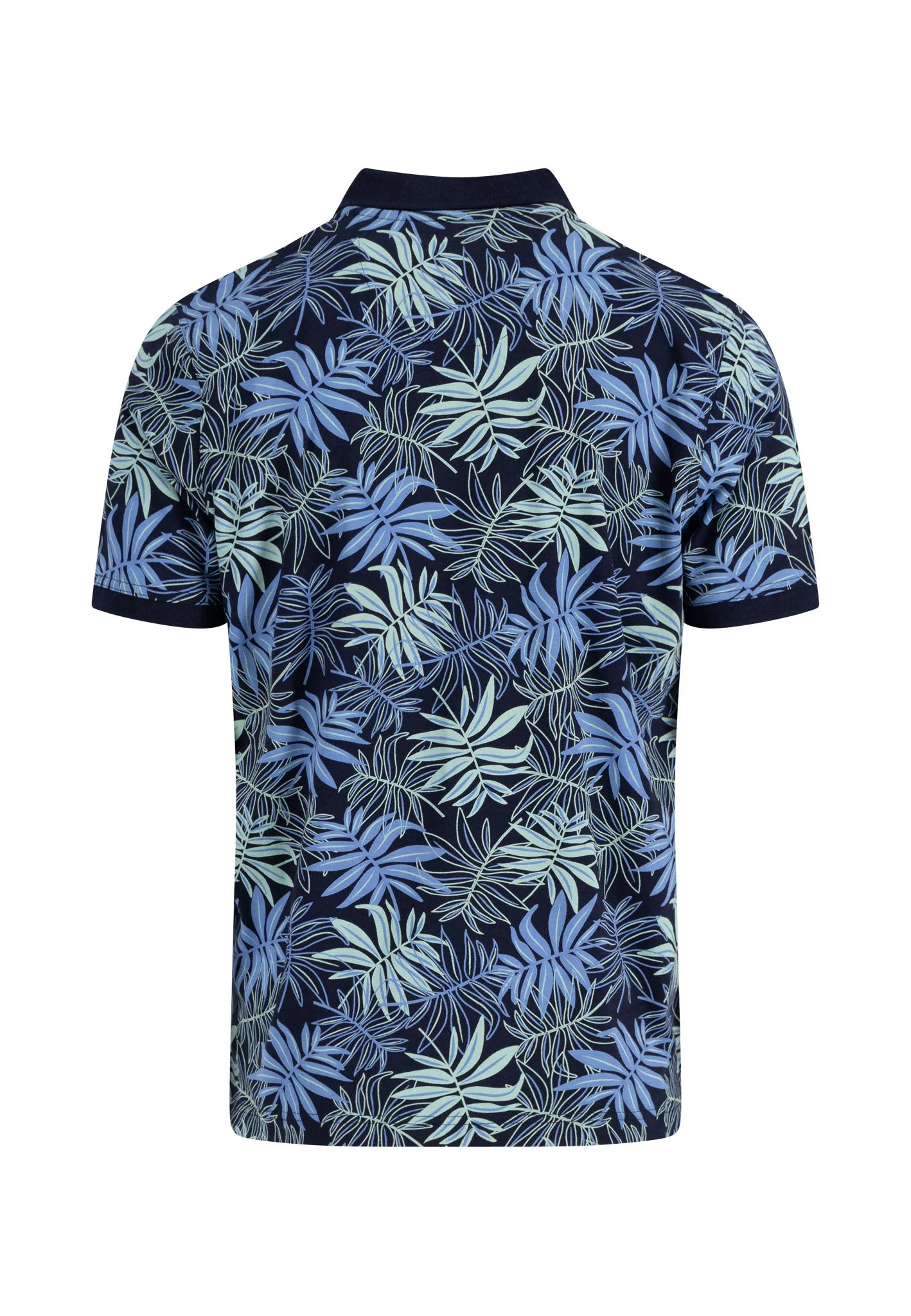 Poloshirt aus Baumwolle mit Allover-Print und Kontrastkragen - Image 2
