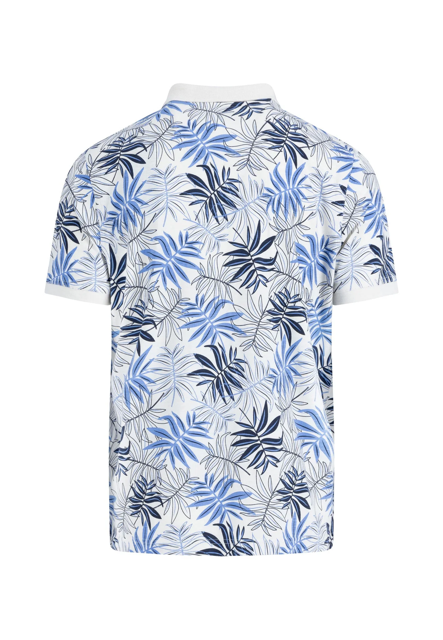 Poloshirt aus Baumwolle mit Allover-Print und Kontrastkragen - Image 4