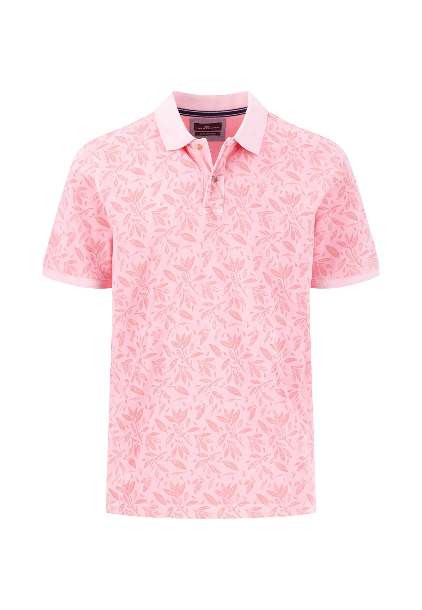 Poloshirt aus Baumwolle mit botanischem Alloverprint - Image 3