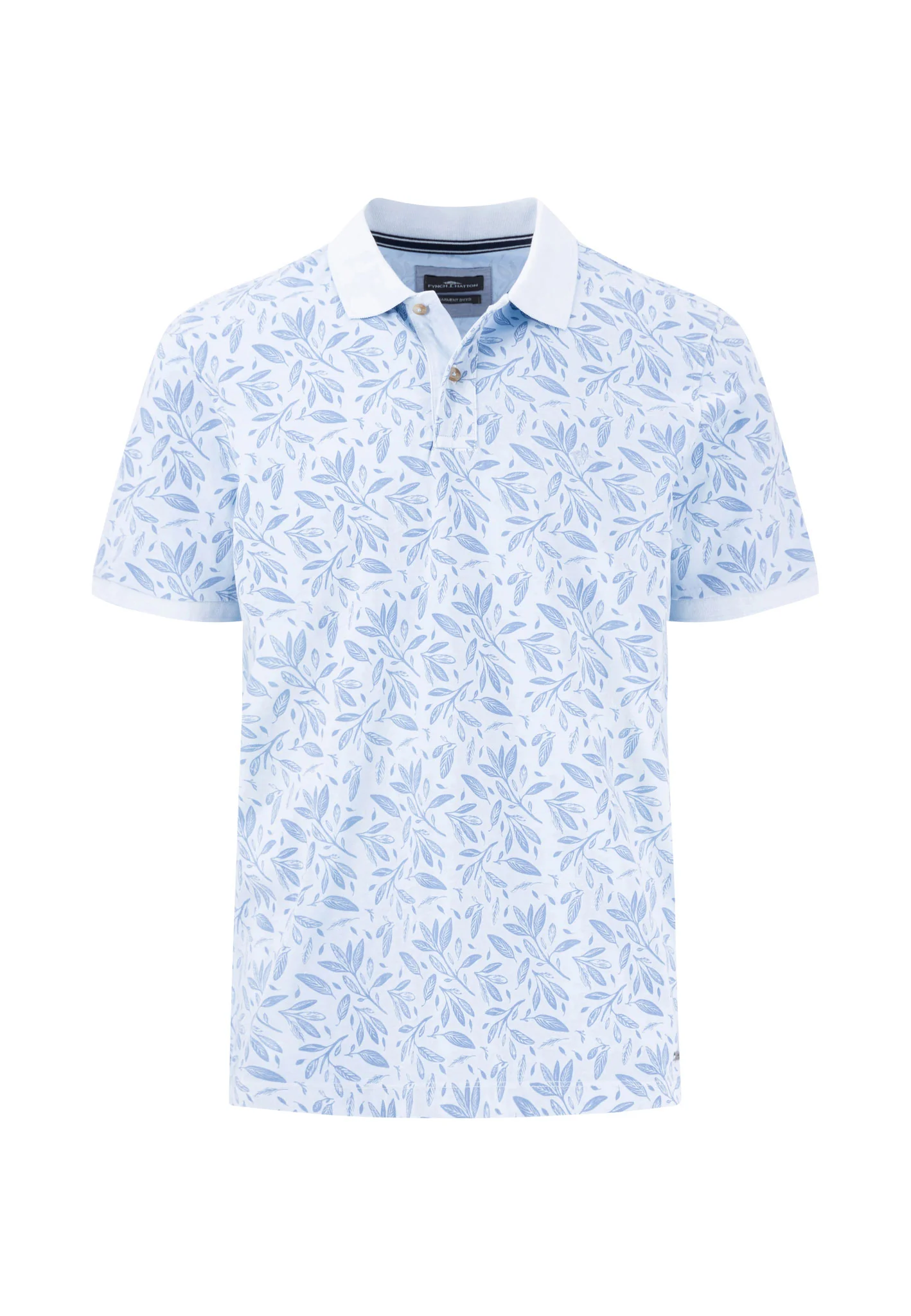 Poloshirt aus Baumwolle mit botanischem Alloverprint - Image 5