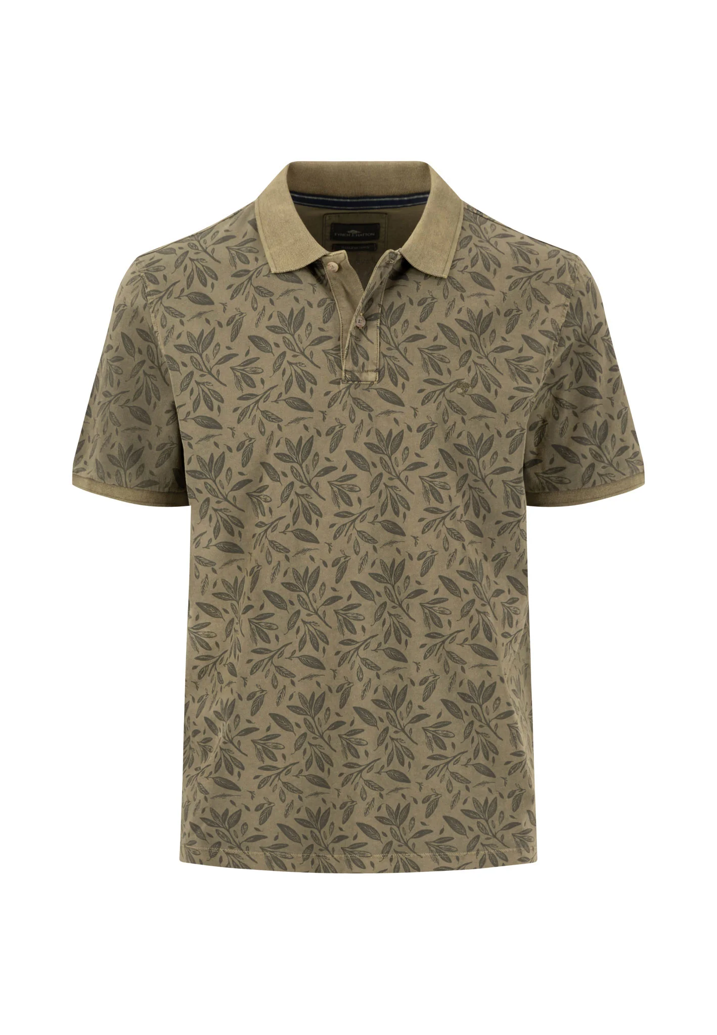 Poloshirt aus Baumwolle mit botanischem Alloverprint - Image 7
