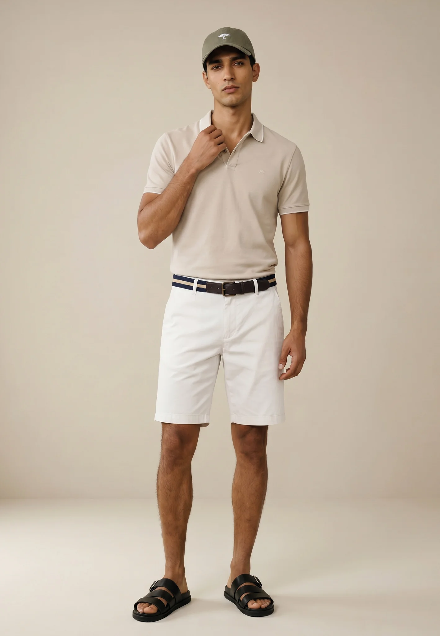 Poloshirt aus Baumwolle mit Slub-Webart und Kontrastdetails - Image 3