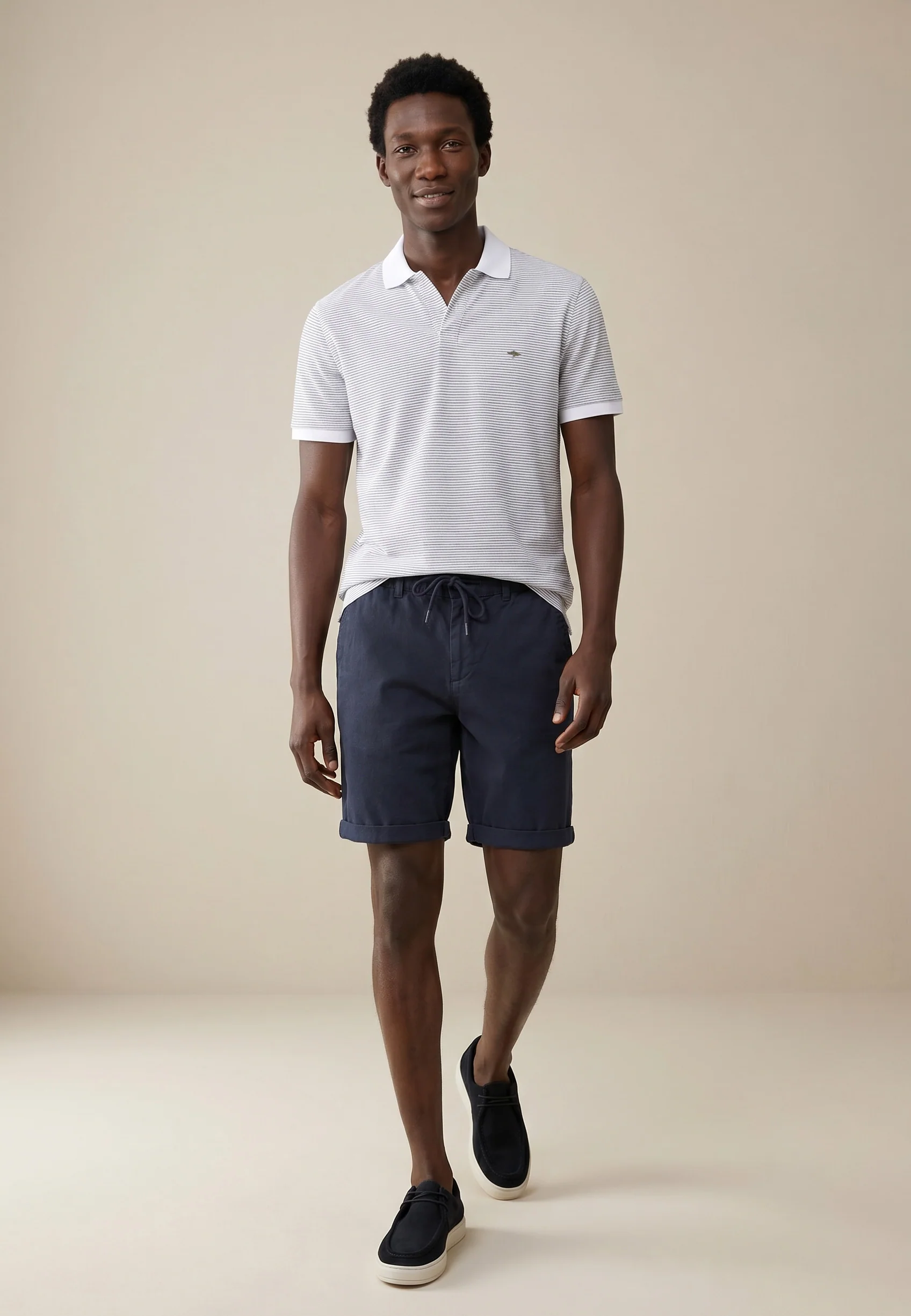 Poloshirt aus Baumwolle mit Slub-Webart und Streifenmuster - Image 3