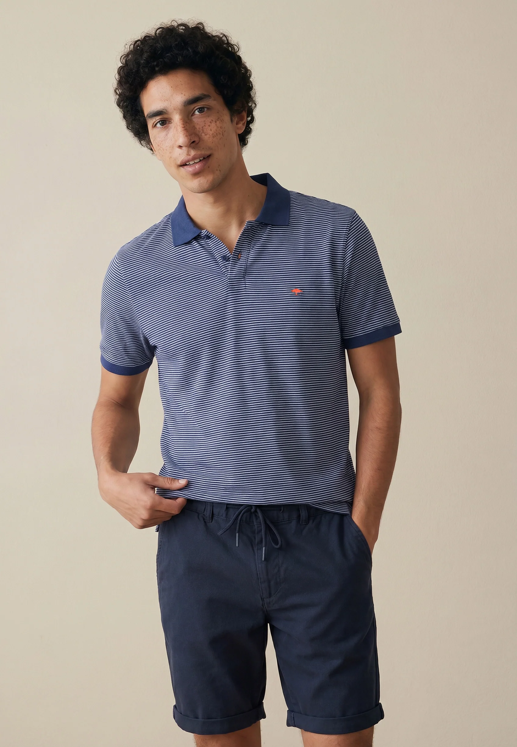 Poloshirt aus Baumwolle mit Slub-Webart und Streifenmuster - Image 6