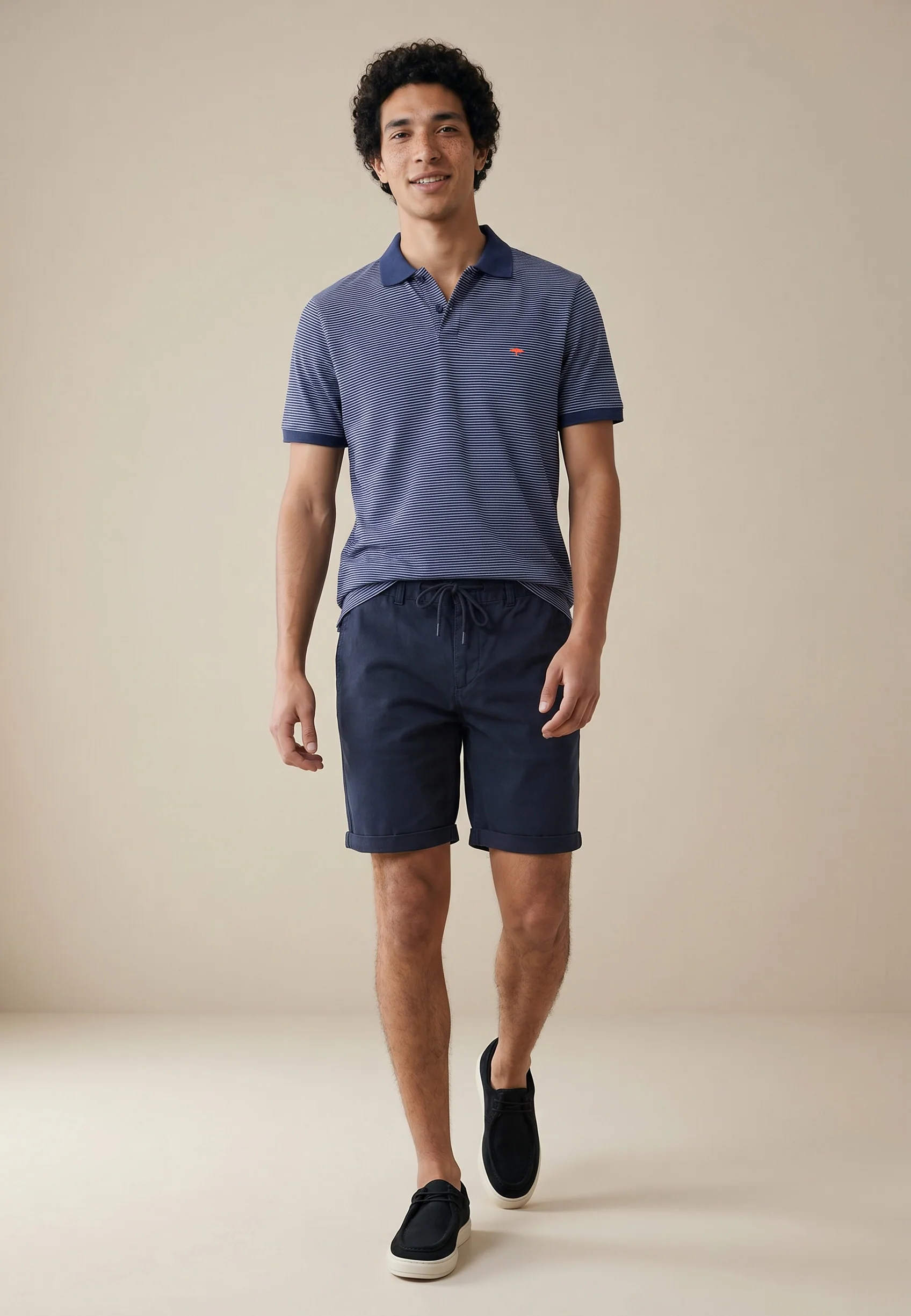 Poloshirt aus Baumwolle mit Slub-Webart und Streifenmuster - Image 8