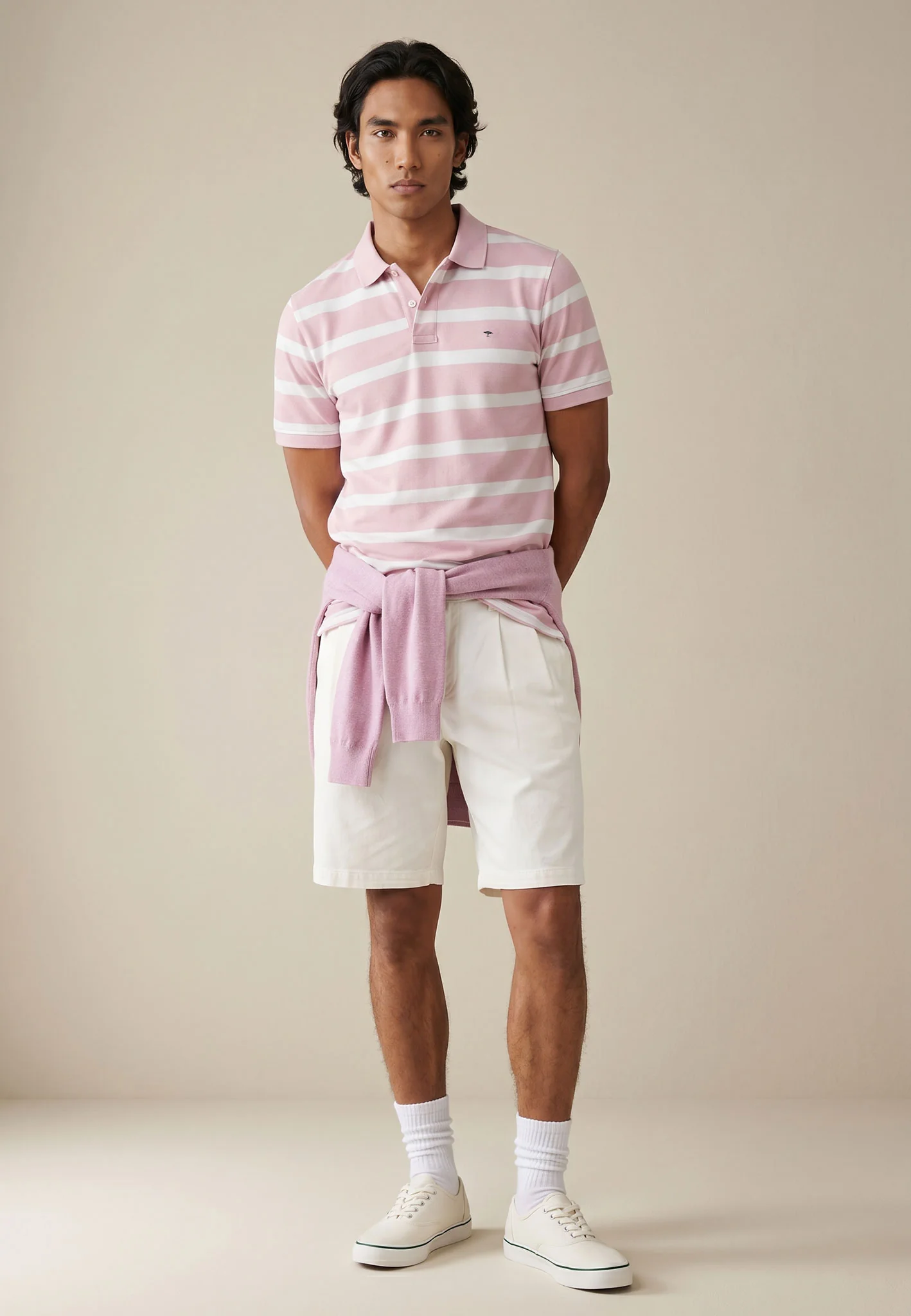 Poloshirt aus Baumwolle mit Streifenmuster – Premium Cotton