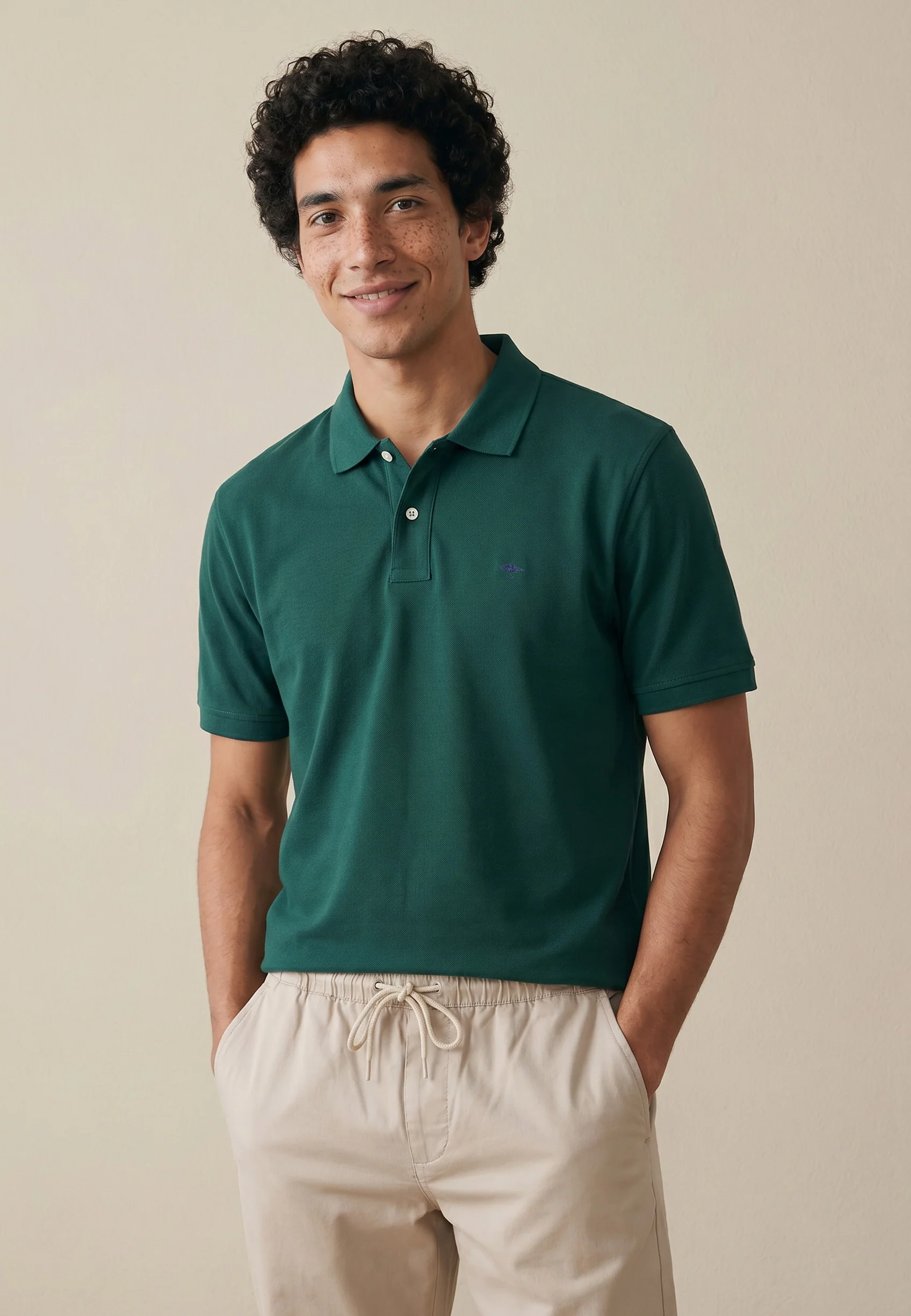 Poloshirt aus Baumwolle mit strukturierter Oberfläche – Premium Cotton - Image 44