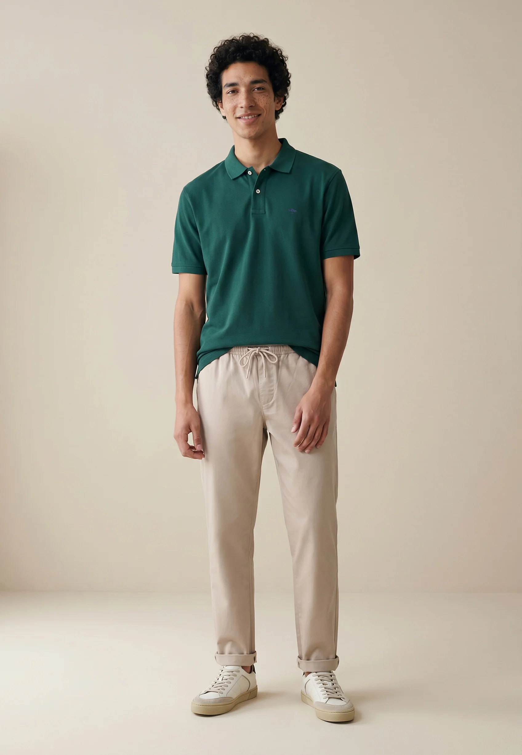 Poloshirt aus Baumwolle mit strukturierter Oberfläche – Premium Cotton - Image 45