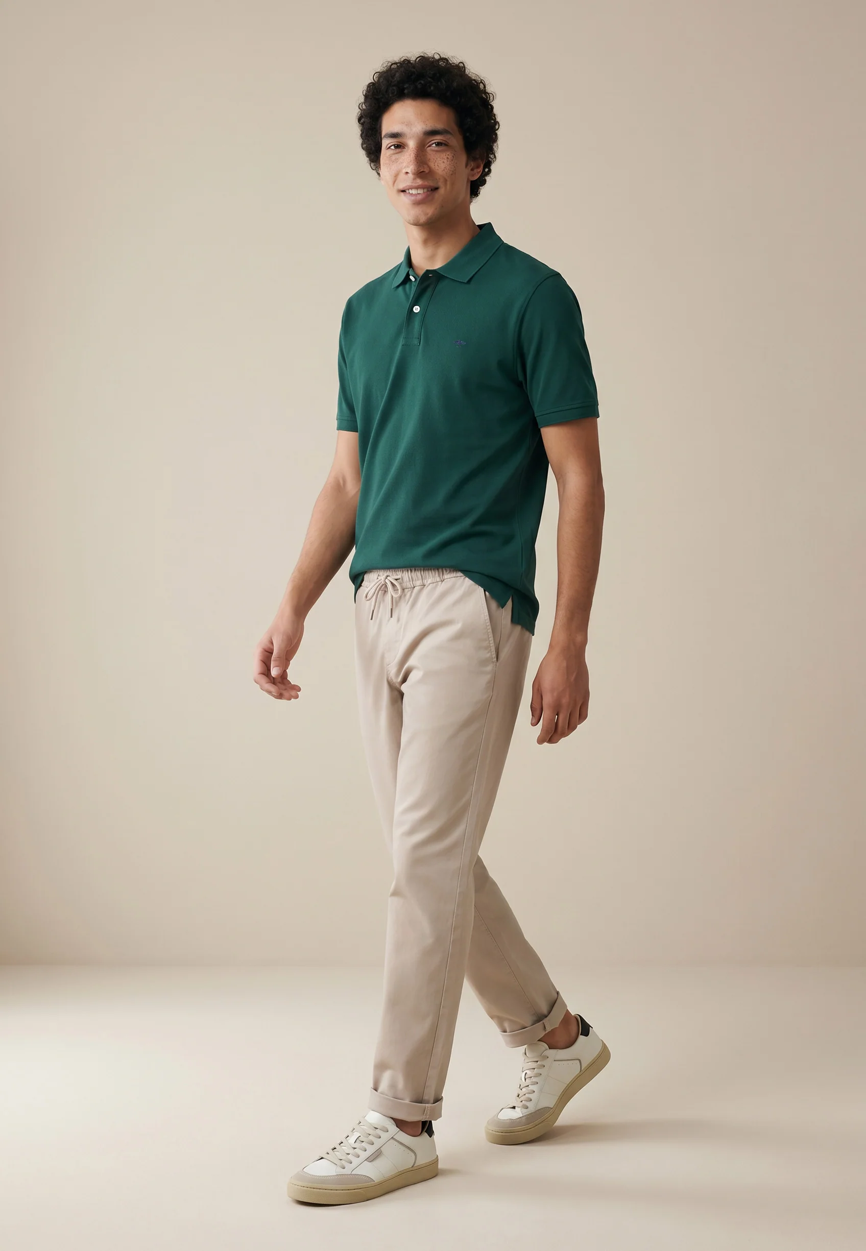 Poloshirt aus Baumwolle mit strukturierter Oberfläche – Premium Cotton - Image 46