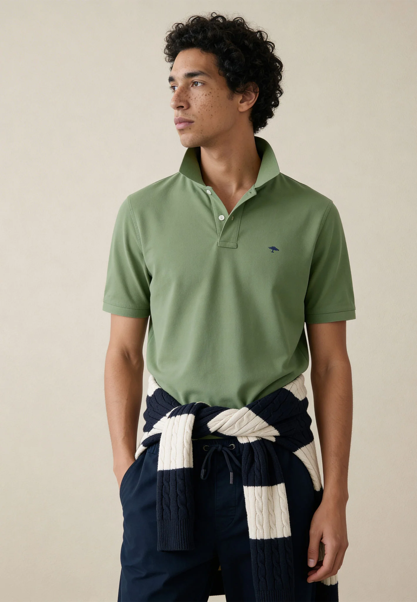 Poloshirt aus Baumwolle mit strukturierter Oberfläche – Premium Cotton - Image 51
