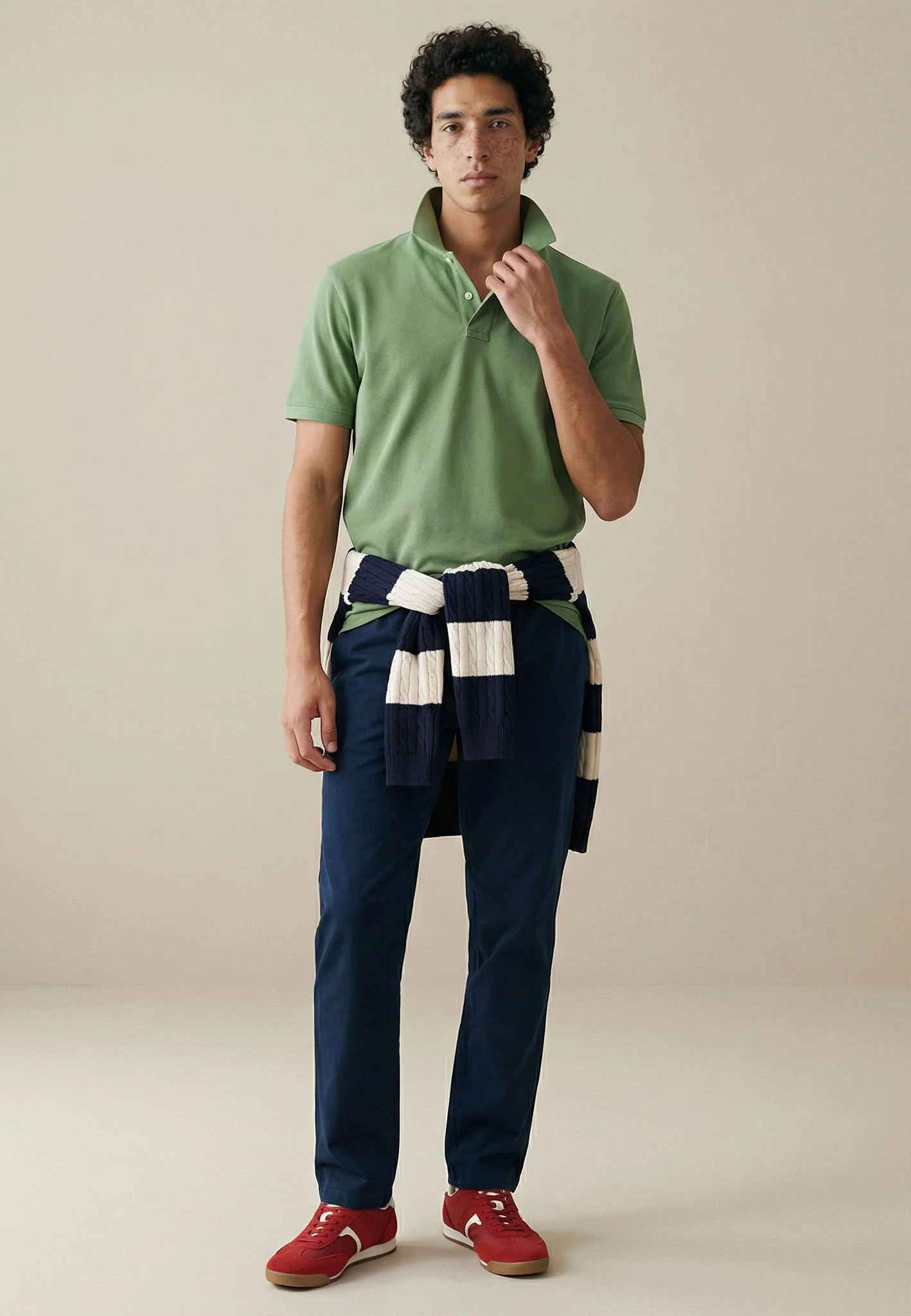 Poloshirt aus Baumwolle mit strukturierter Oberfläche – Premium Cotton - Image 52