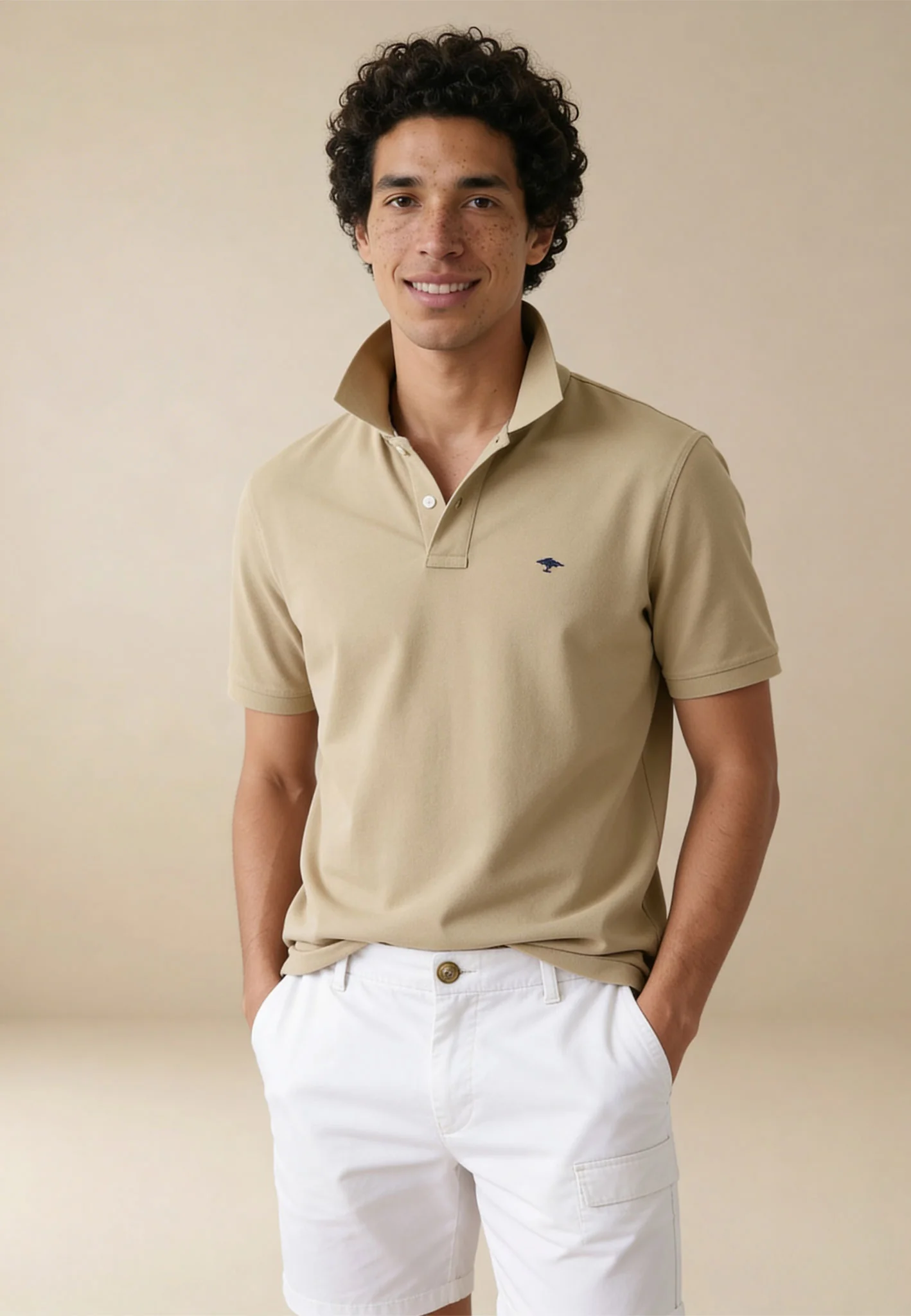 Poloshirt aus Baumwolle mit strukturierter Oberfläche – Premium Cotton - Image 58