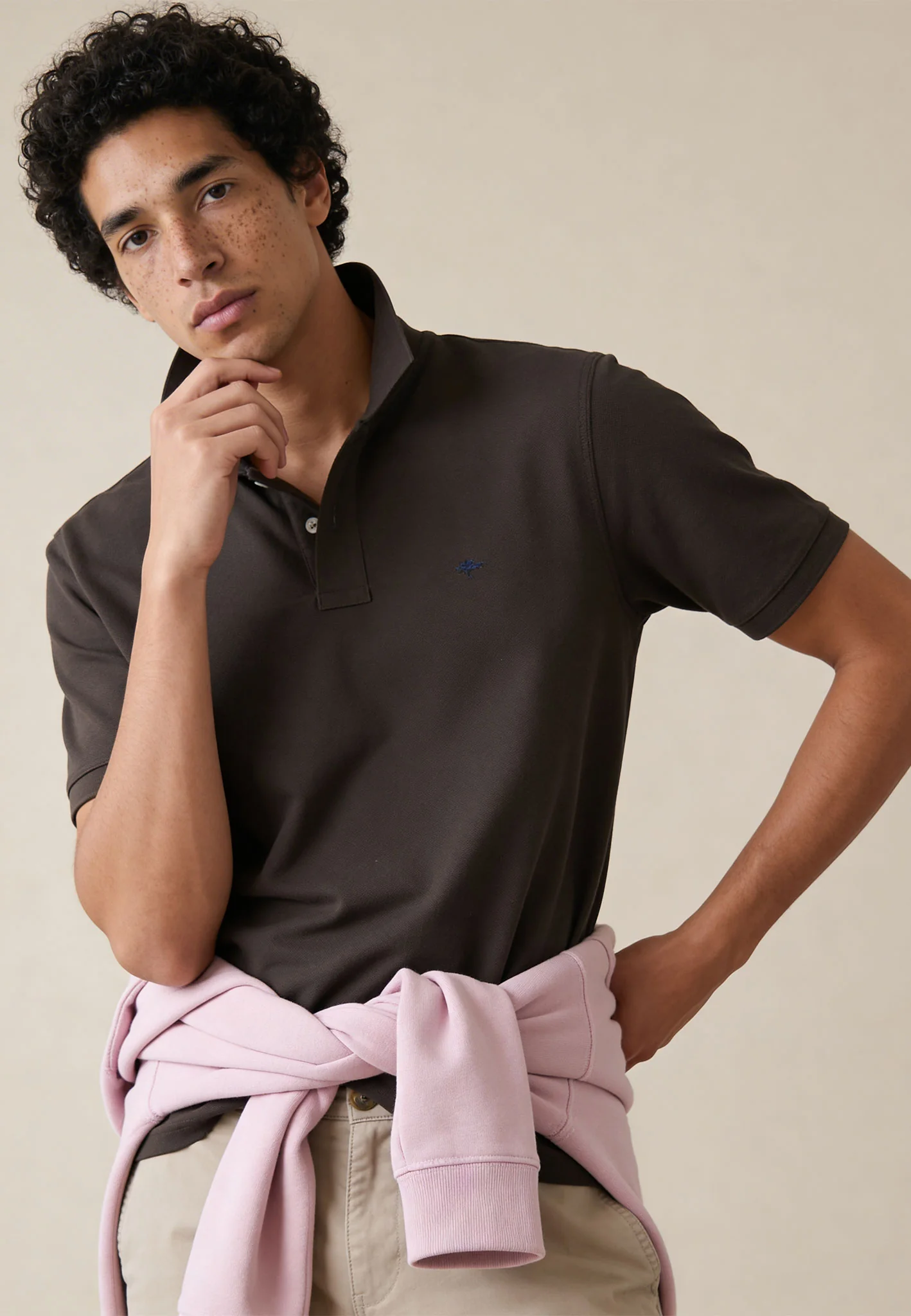 Poloshirt aus Baumwolle mit strukturierter Oberfläche – Premium Cotton - Image 63