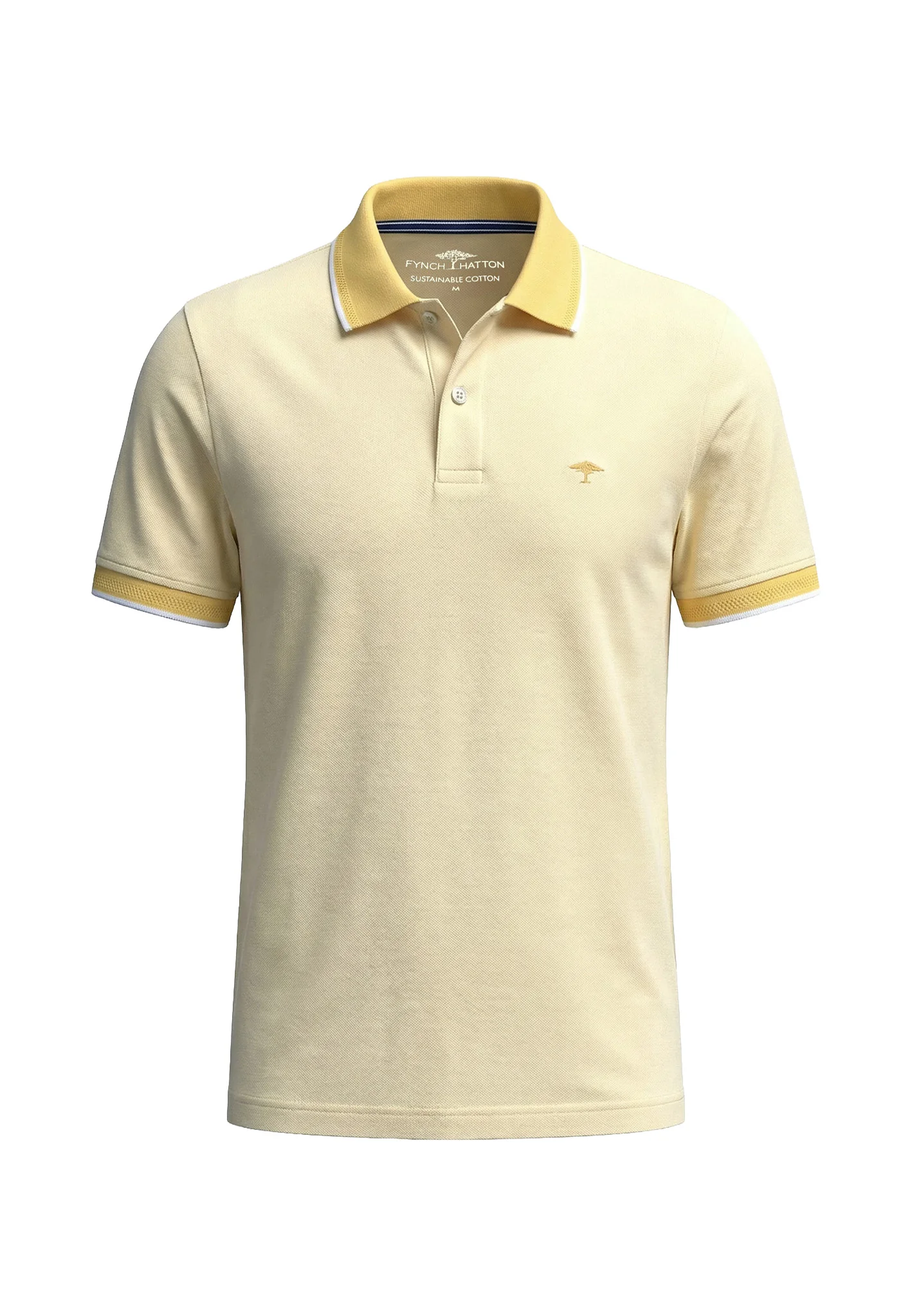 Poloshirt aus Baumwolle mit Strukturmuster und Kontrastkragen - Image 11