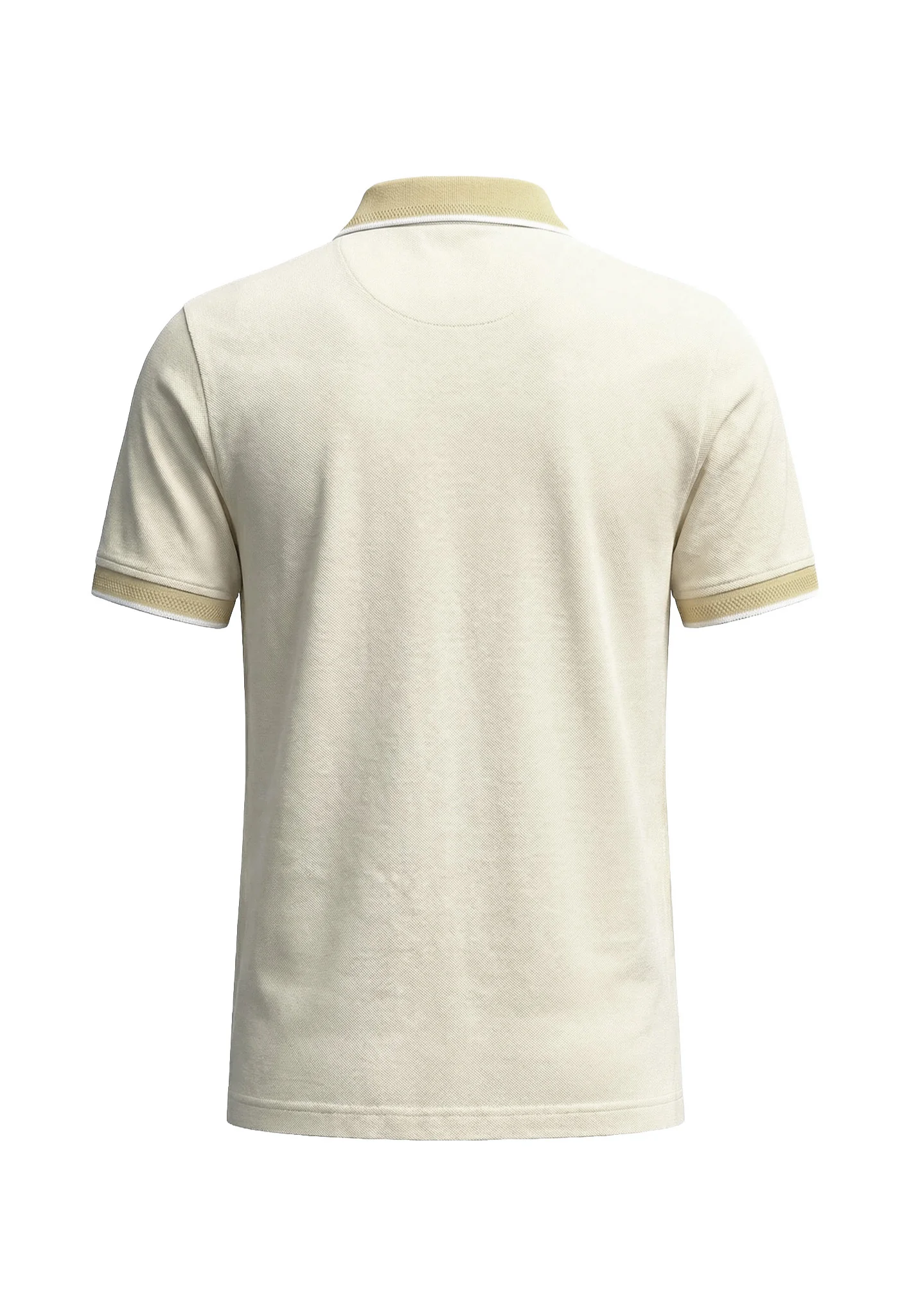 Poloshirt aus Baumwolle mit Strukturmuster und Kontrastkragen - Image 43